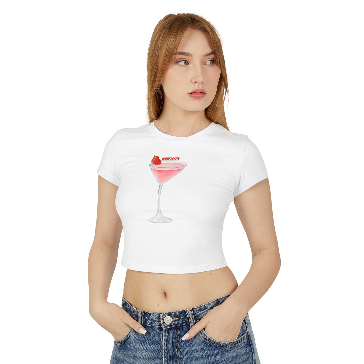Sassy Cocktail Baby Tee - Perfect for Girls' Night Out