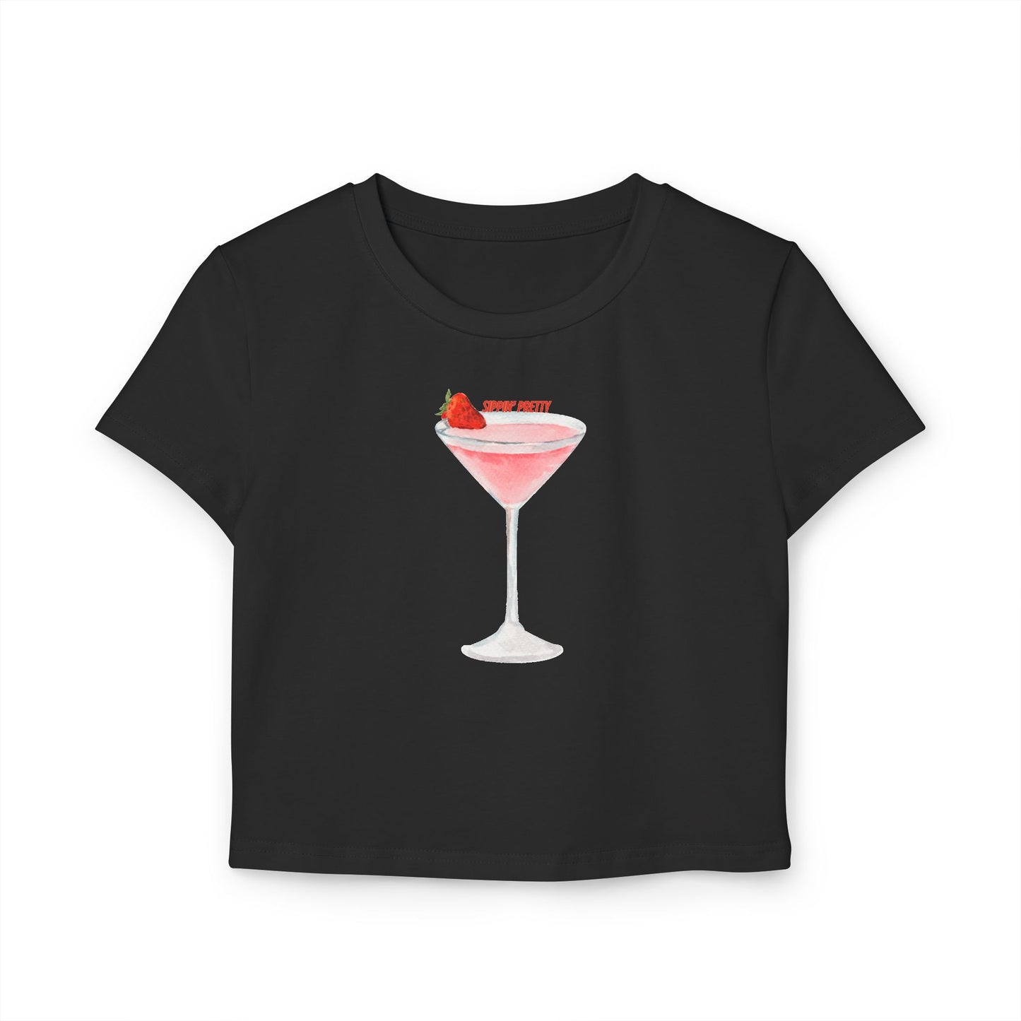 Sassy Cocktail Baby Tee - Perfect for Girls' Night Out
