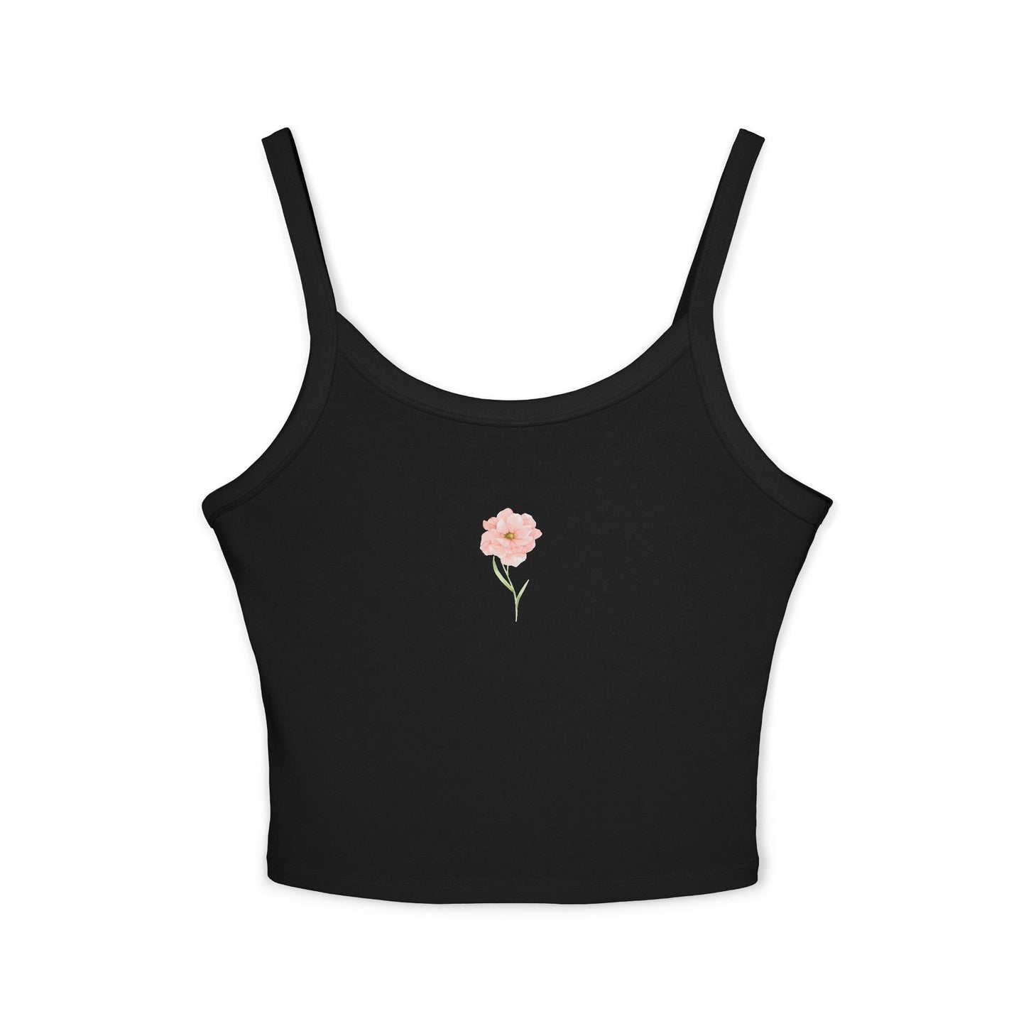Floral Women's Spaghetti Strap Tank Top - Summer Sleeveless Tee