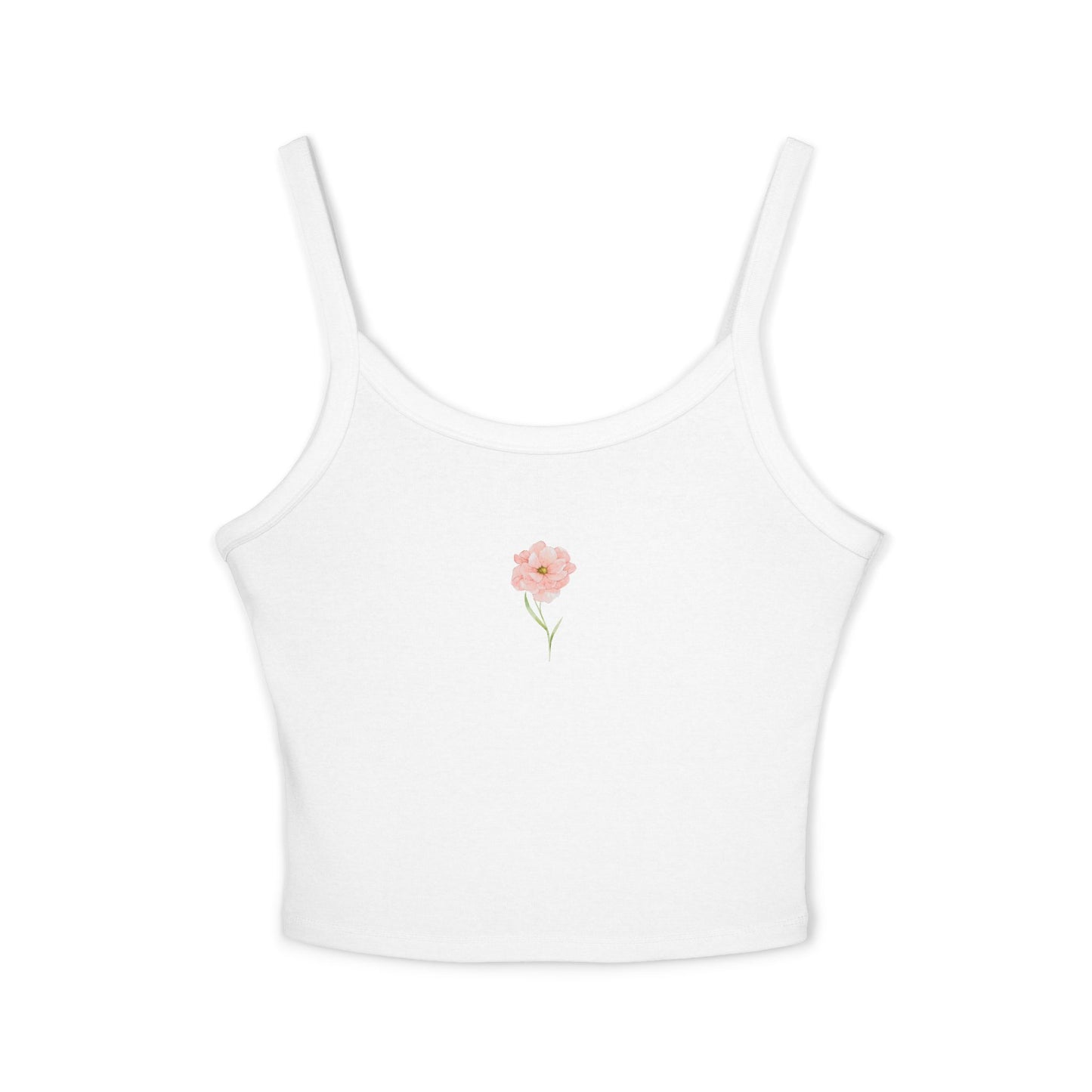 Floral Women's Spaghetti Strap Tank Top - Summer Sleeveless Tee