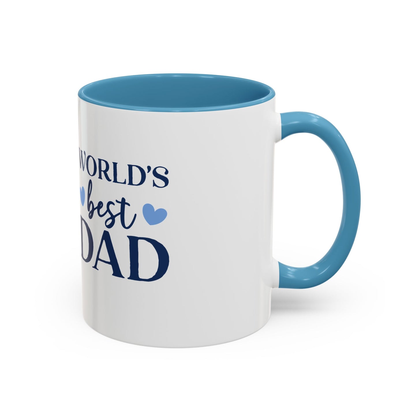 World's Best Dad Accent Coffee Mug | Gift for Father's Day, Coffee Lovers, Dad's Birthday, Home & Office Decor