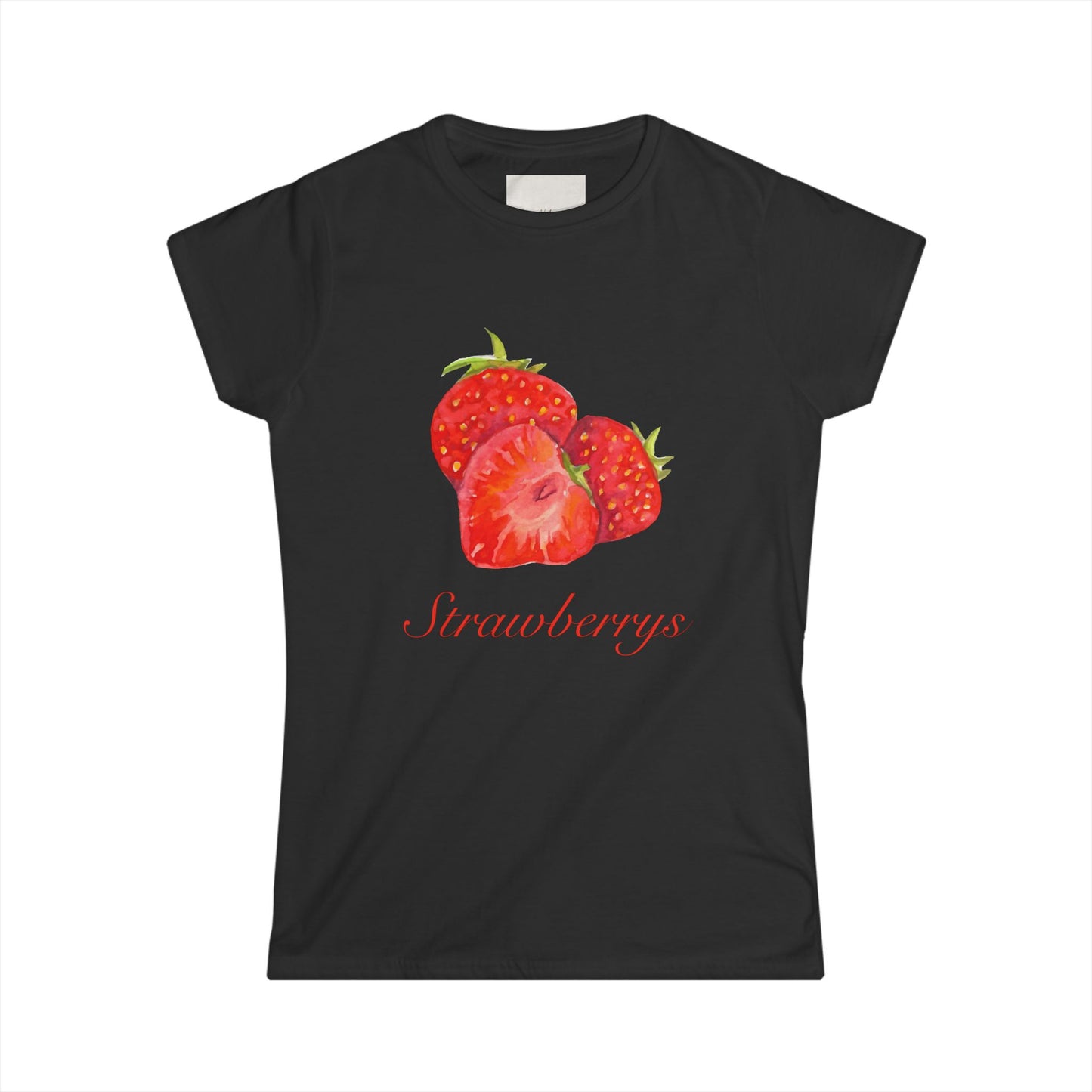Strawberry Love Women's Softstyle Tee – Perfect for Summer Days and Casual Outings