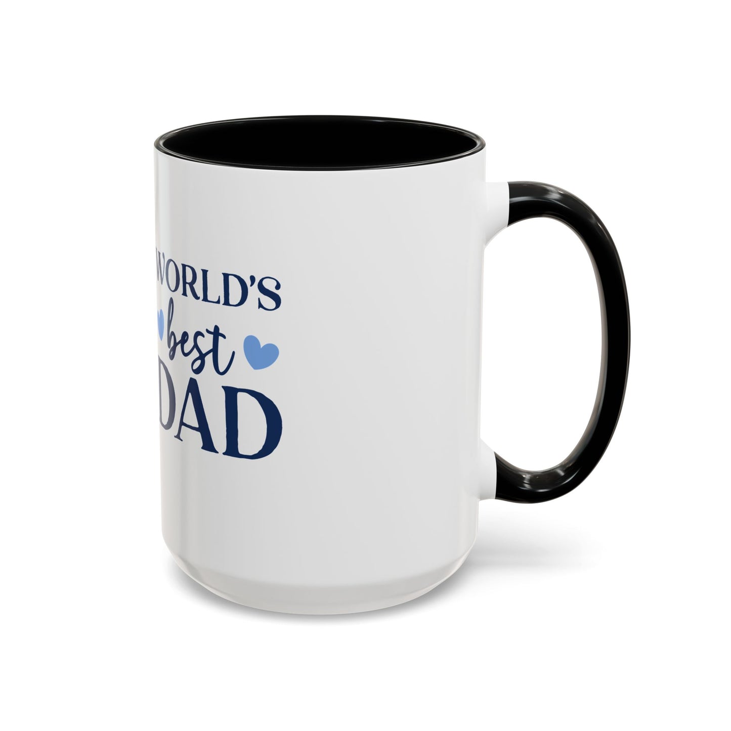World's Best Dad Accent Coffee Mug | Gift for Father's Day, Coffee Lovers, Dad's Birthday, Home & Office Decor