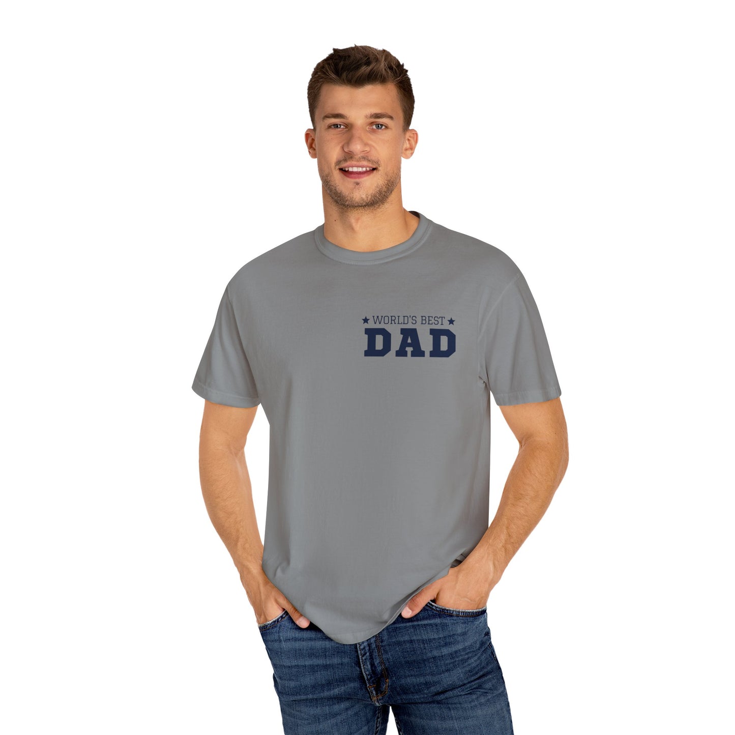 World's Best Dad Unisex Garment-Dyed T-shirt - Casual Father's Day Gift