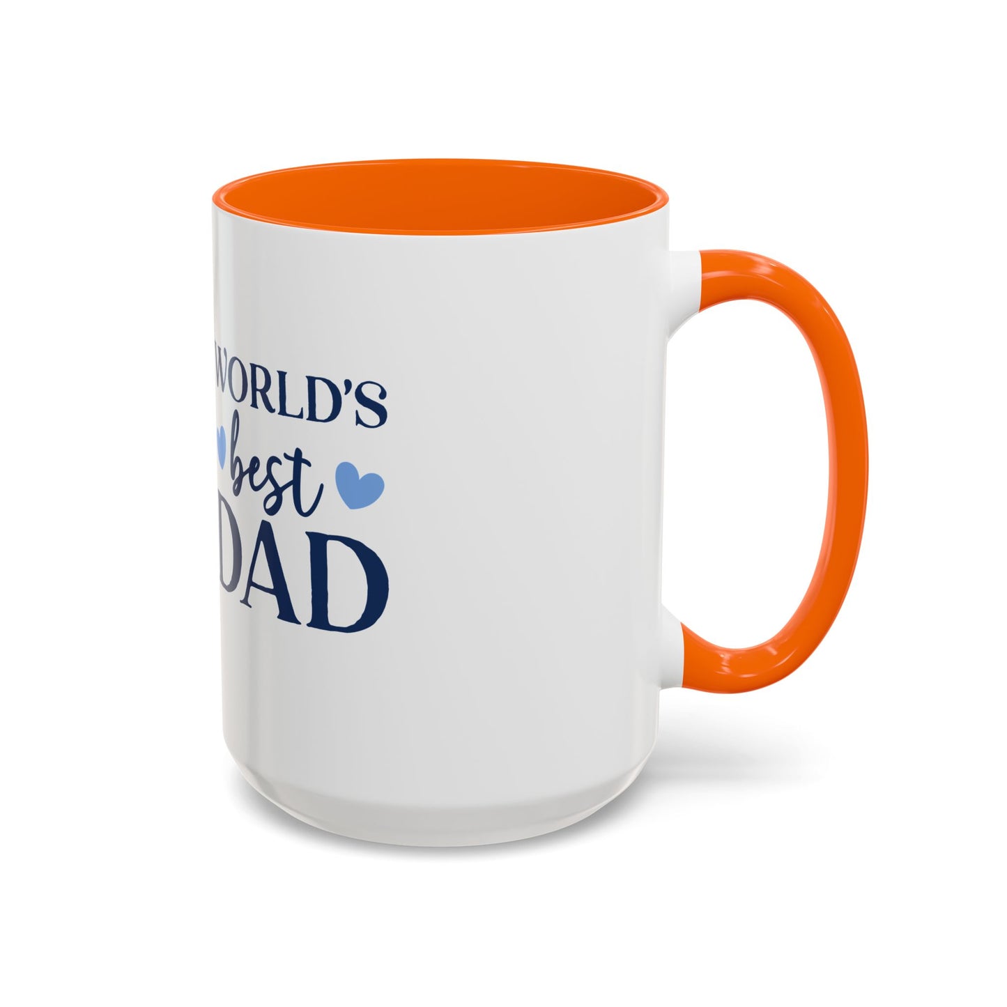 World's Best Dad Accent Coffee Mug | Gift for Father's Day, Coffee Lovers, Dad's Birthday, Home & Office Decor