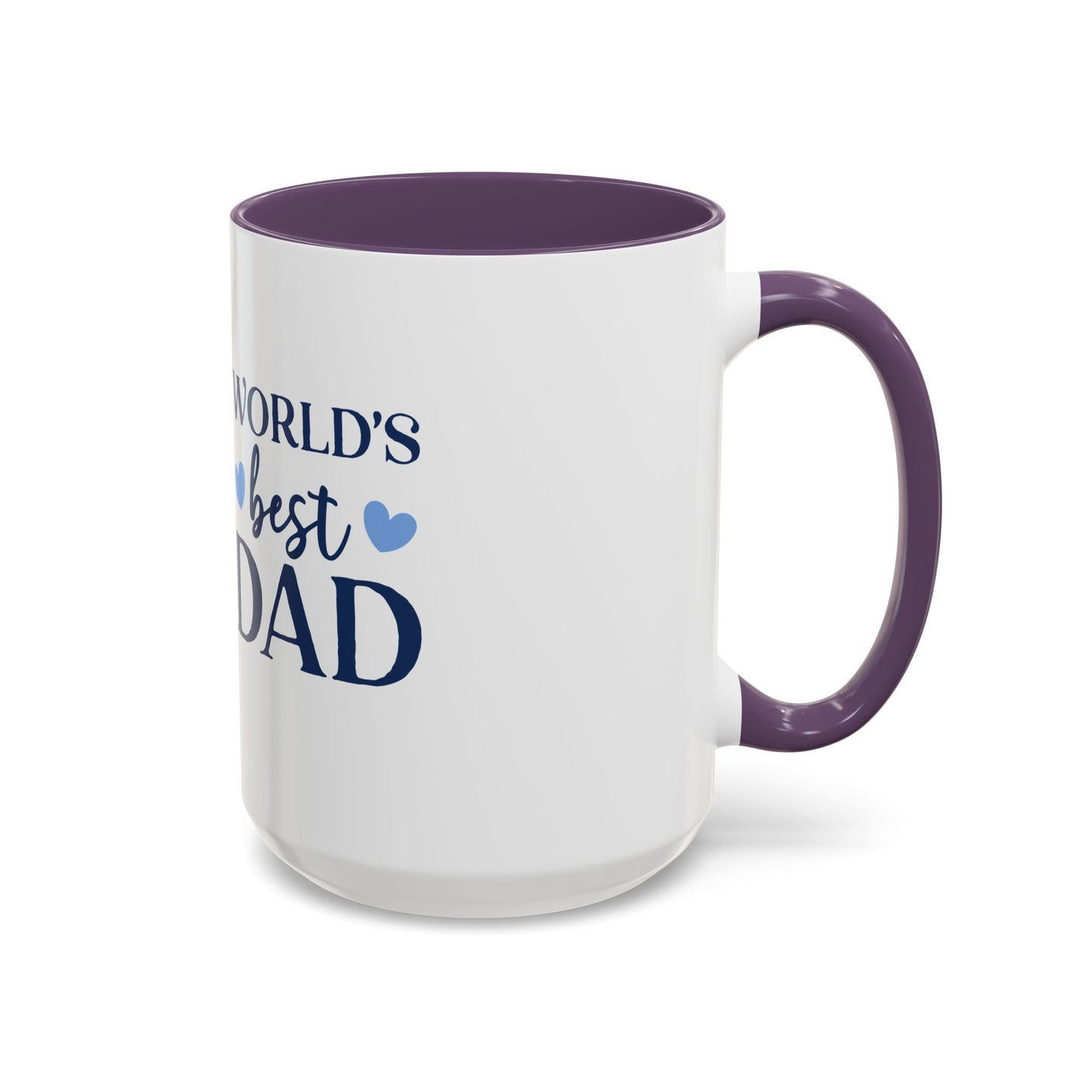 World's Best Dad Accent Coffee Mug | Gift for Father's Day, Coffee Lovers, Dad's Birthday, Home & Office Decor