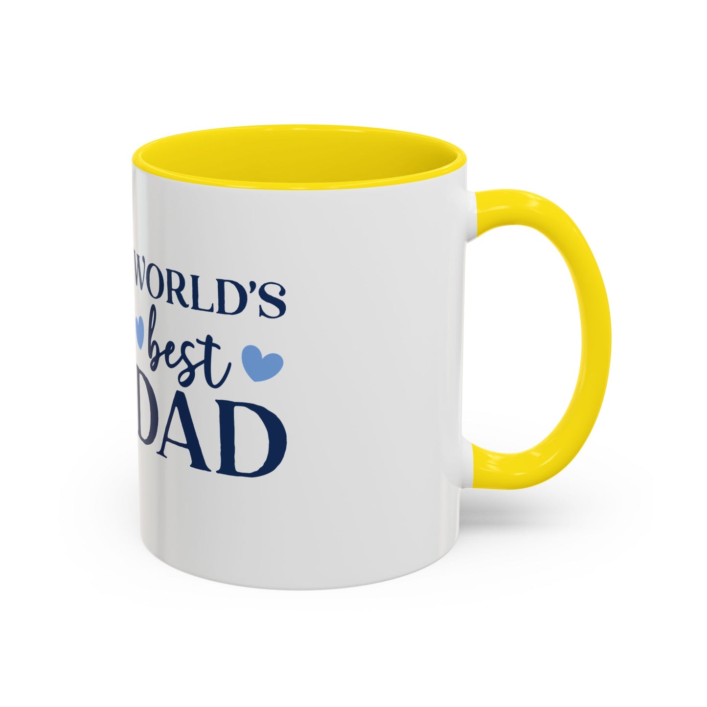 World's Best Dad Accent Coffee Mug | Gift for Father's Day, Coffee Lovers, Dad's Birthday, Home & Office Decor