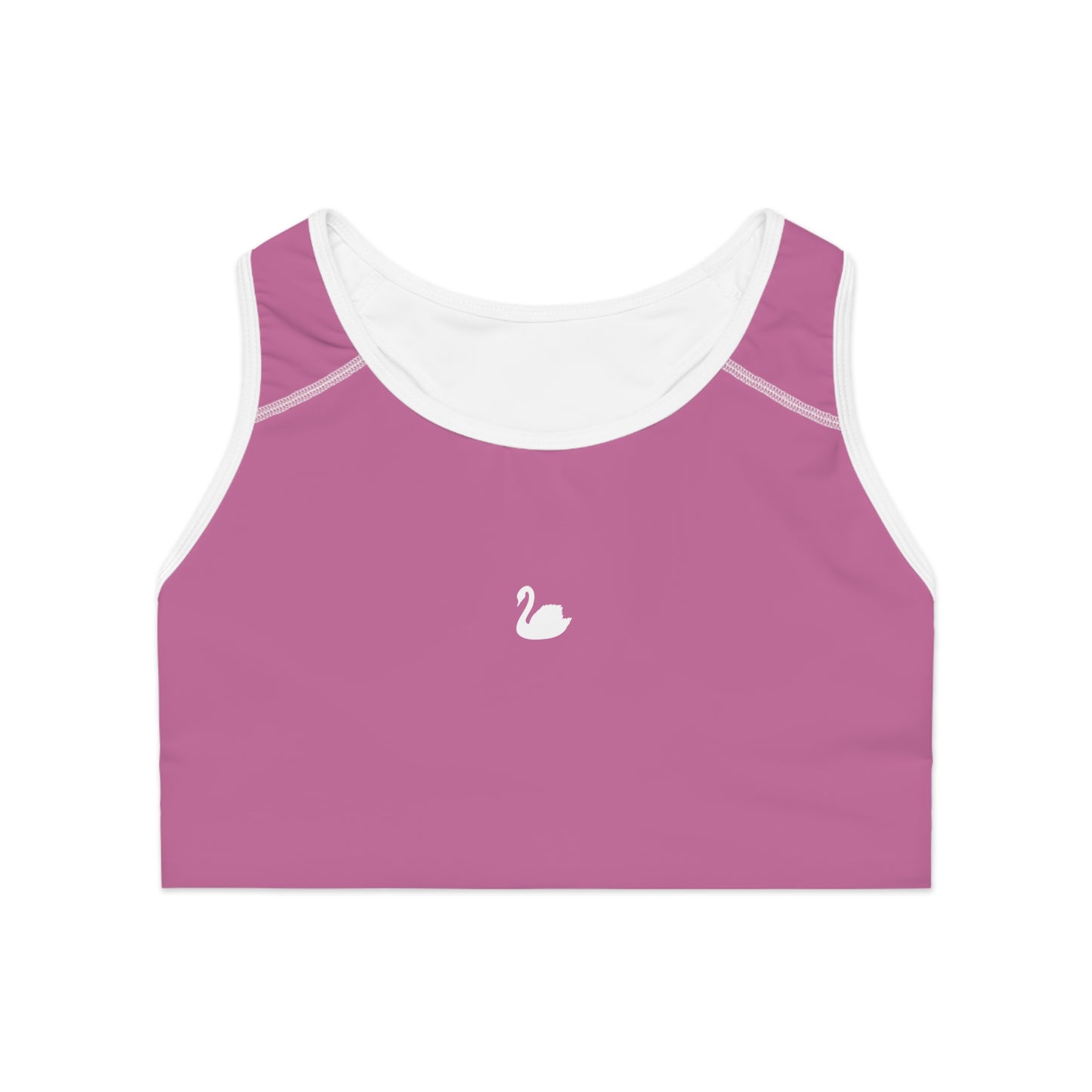 Elegant Swan Design Sports Bra – Comfortable Activewear for Yoga & Fitness