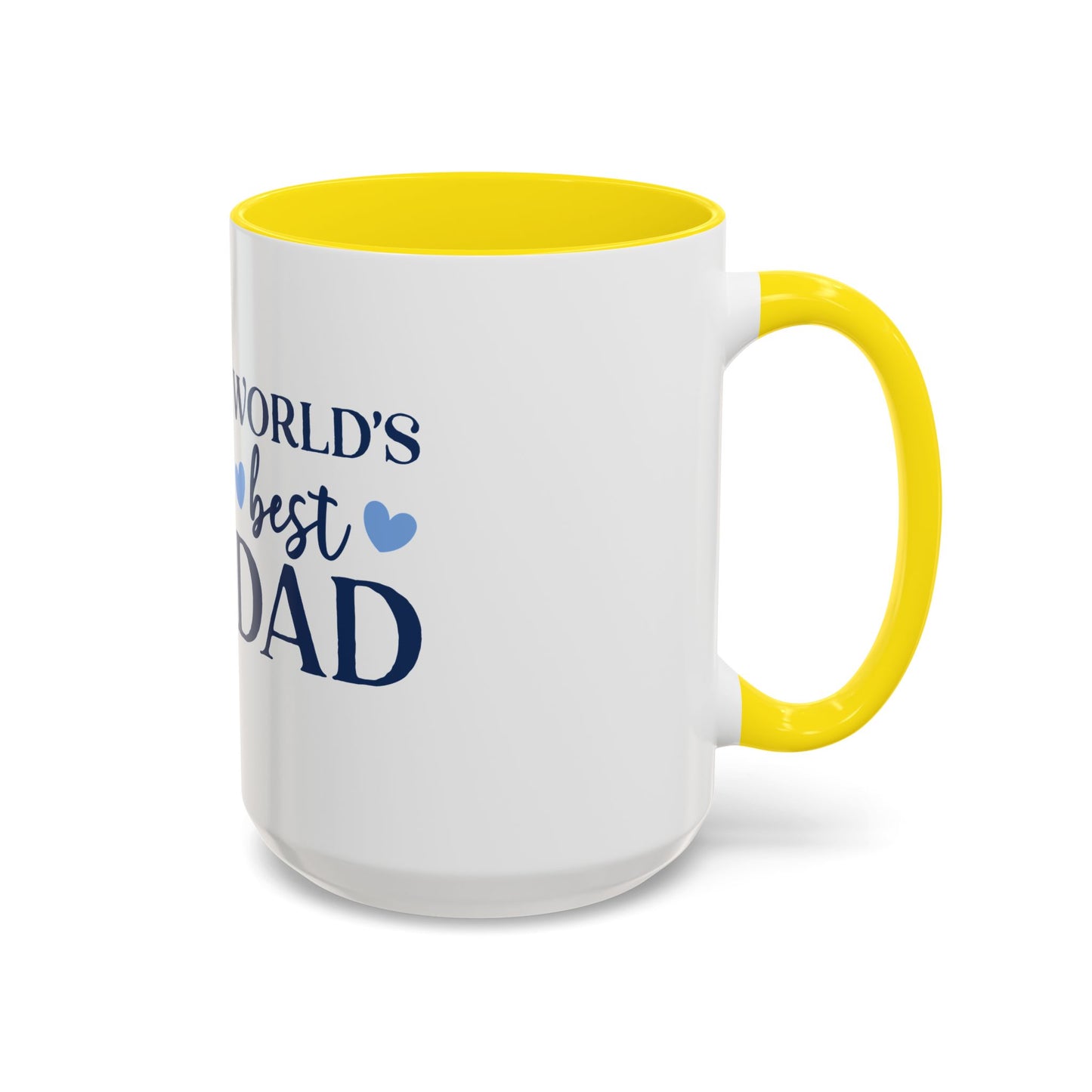 World's Best Dad Accent Coffee Mug | Gift for Father's Day, Coffee Lovers, Dad's Birthday, Home & Office Decor