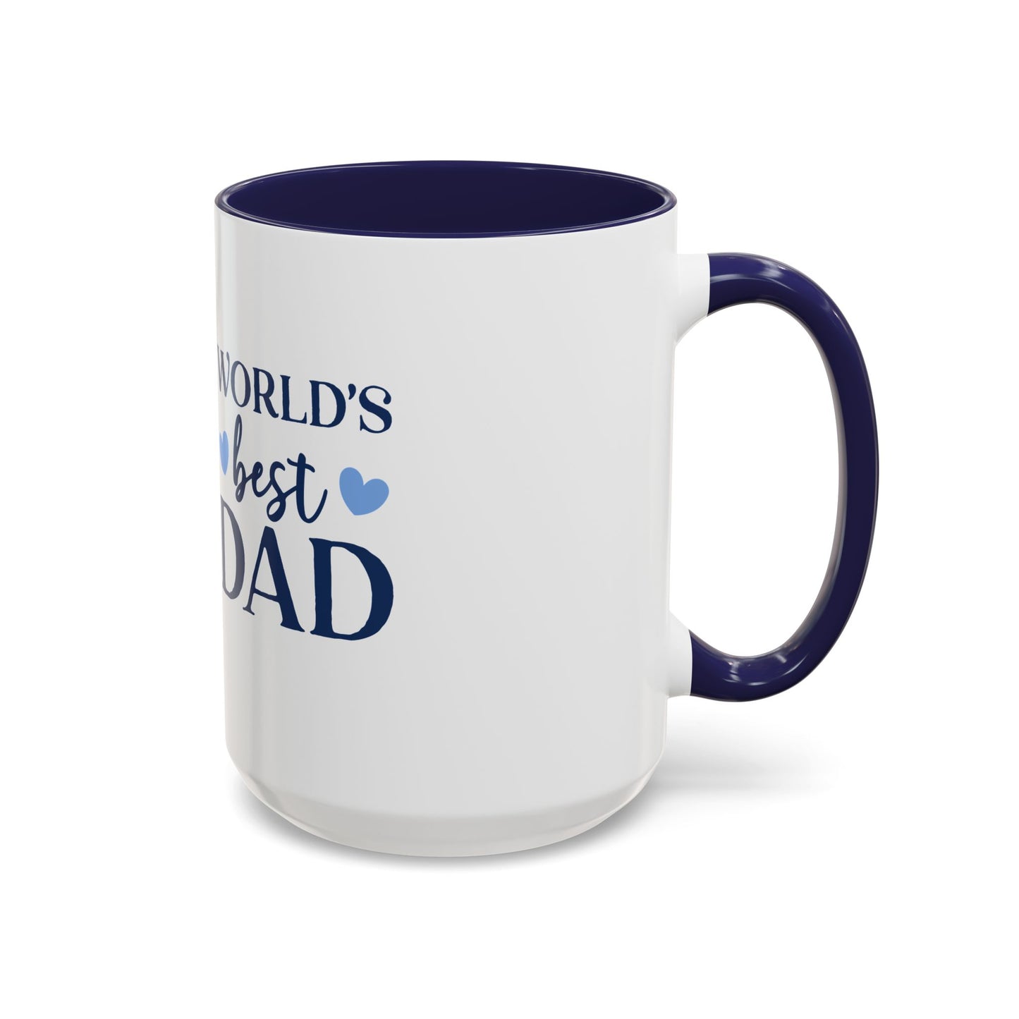 World's Best Dad Accent Coffee Mug | Gift for Father's Day, Coffee Lovers, Dad's Birthday, Home & Office Decor
