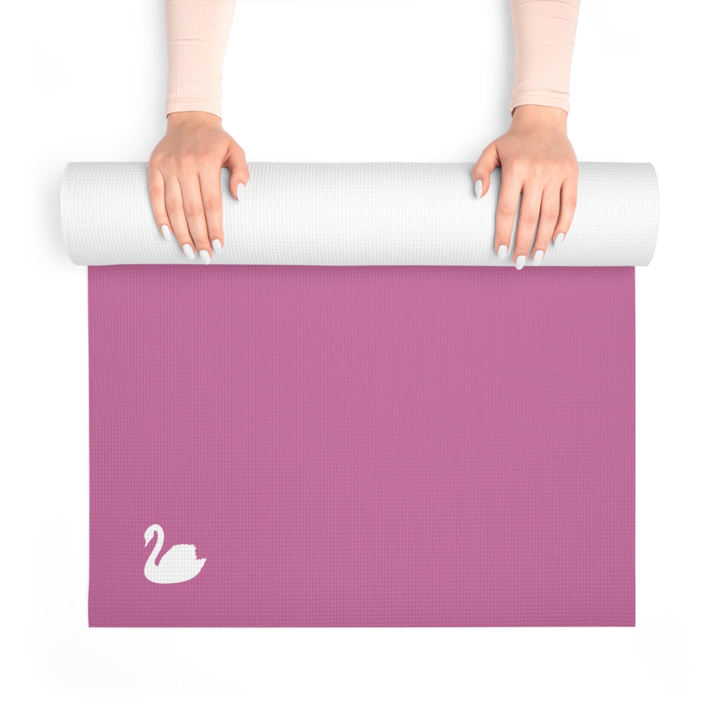 Pink Foam Yoga Mat with swan Design - Ideal for Home Practice & Yoga Lovers