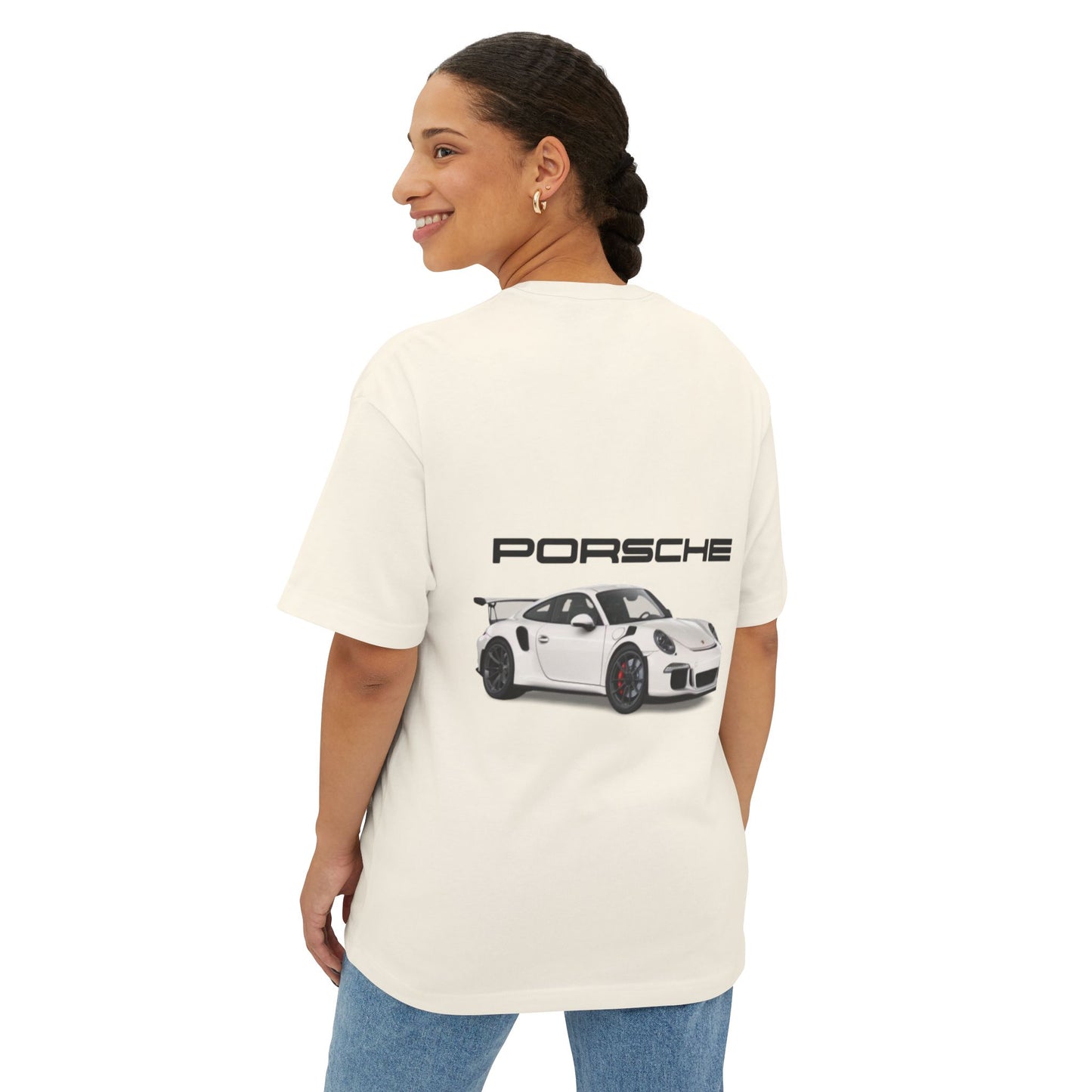 Unisex Oversized Boxy Tee - Porsche Graphic Tee for Car Enthusiasts
