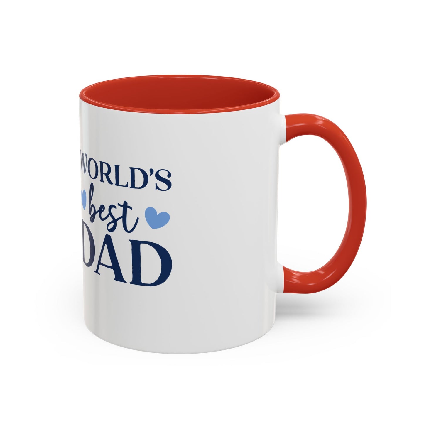 World's Best Dad Accent Coffee Mug | Gift for Father's Day, Coffee Lovers, Dad's Birthday, Home & Office Decor