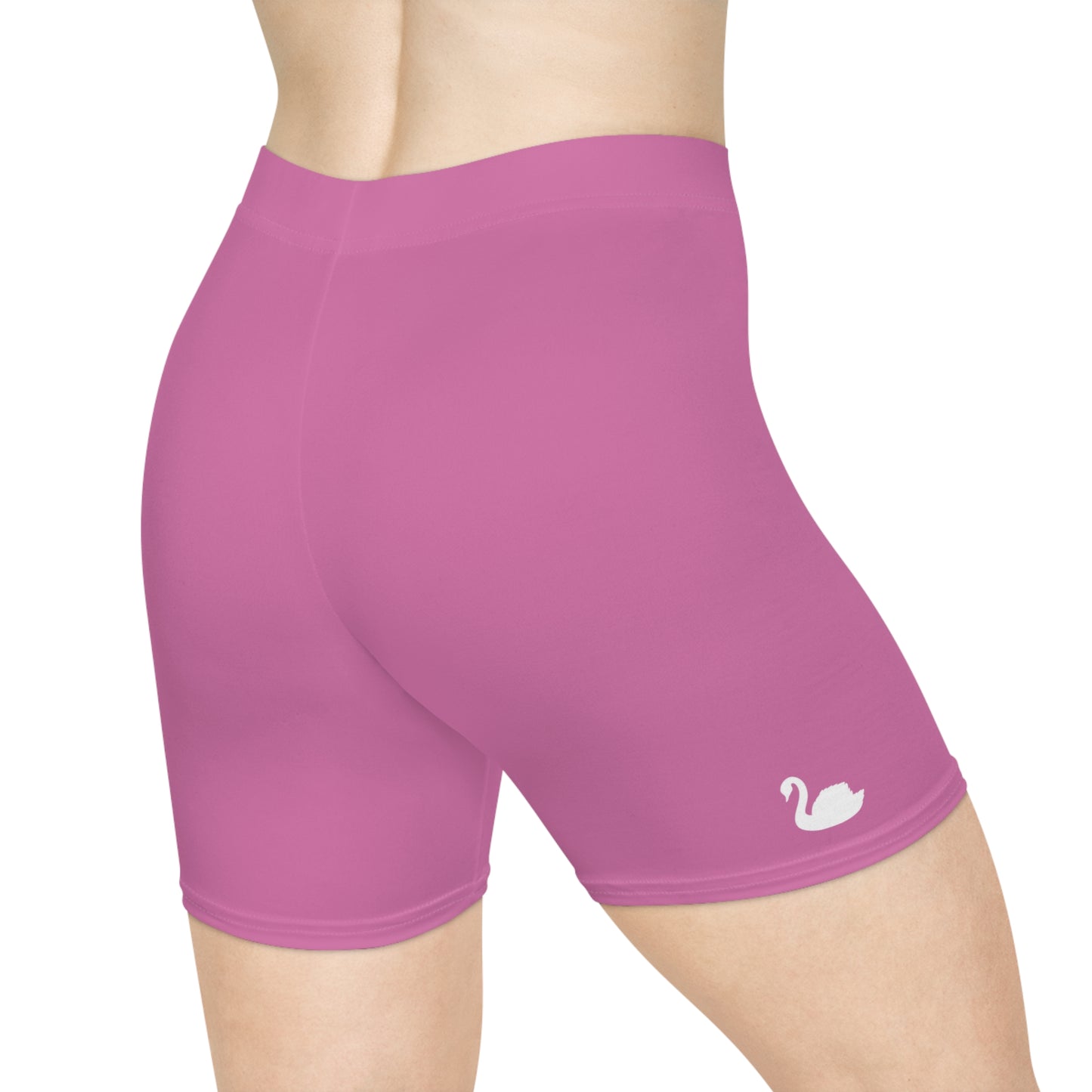 Swan Design Women's Biker Shorts - Perfect for Active Lifestyle
