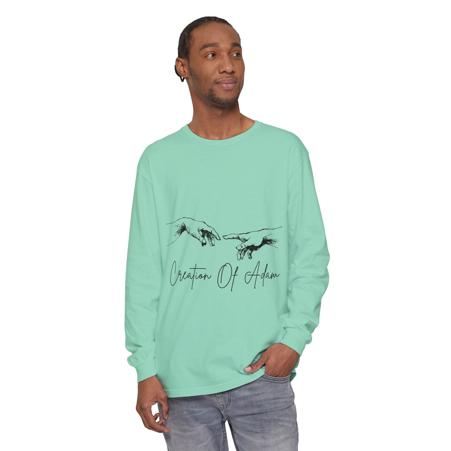 Creation of Adam Long Sleeve T-Shirt - Unisex Art Tee