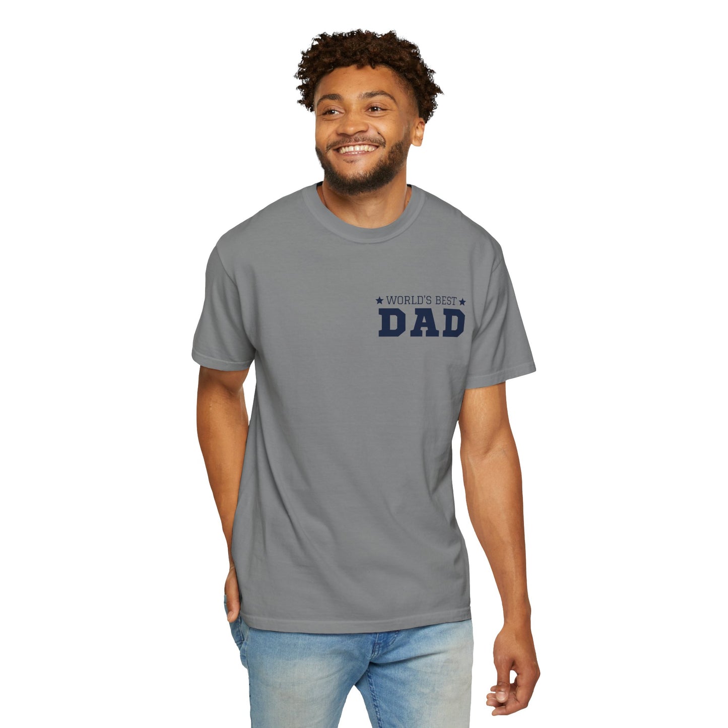 World's Best Dad Unisex Garment-Dyed T-shirt - Casual Father's Day Gift