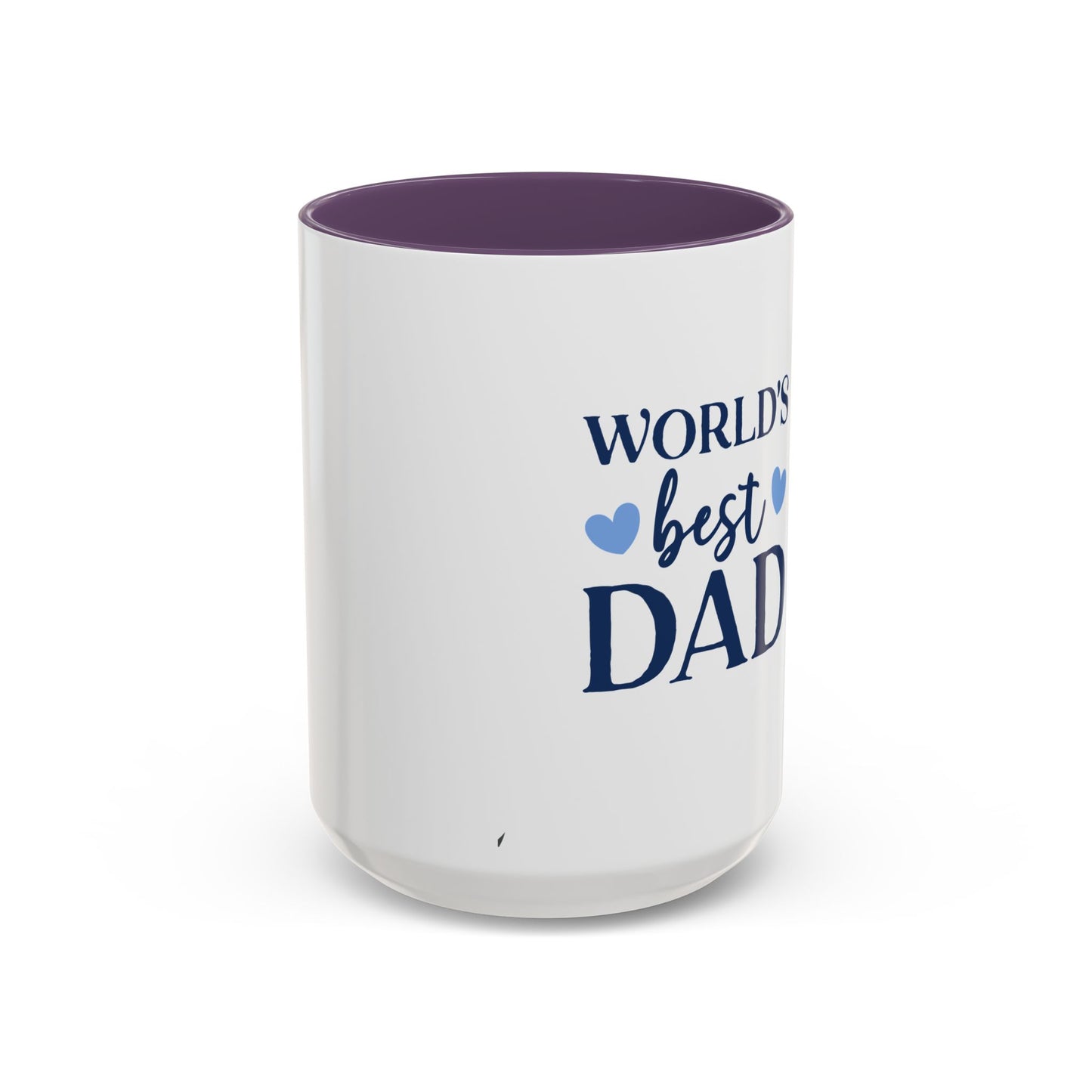 World's Best Dad Accent Coffee Mug | Gift for Father's Day, Coffee Lovers, Dad's Birthday, Home & Office Decor