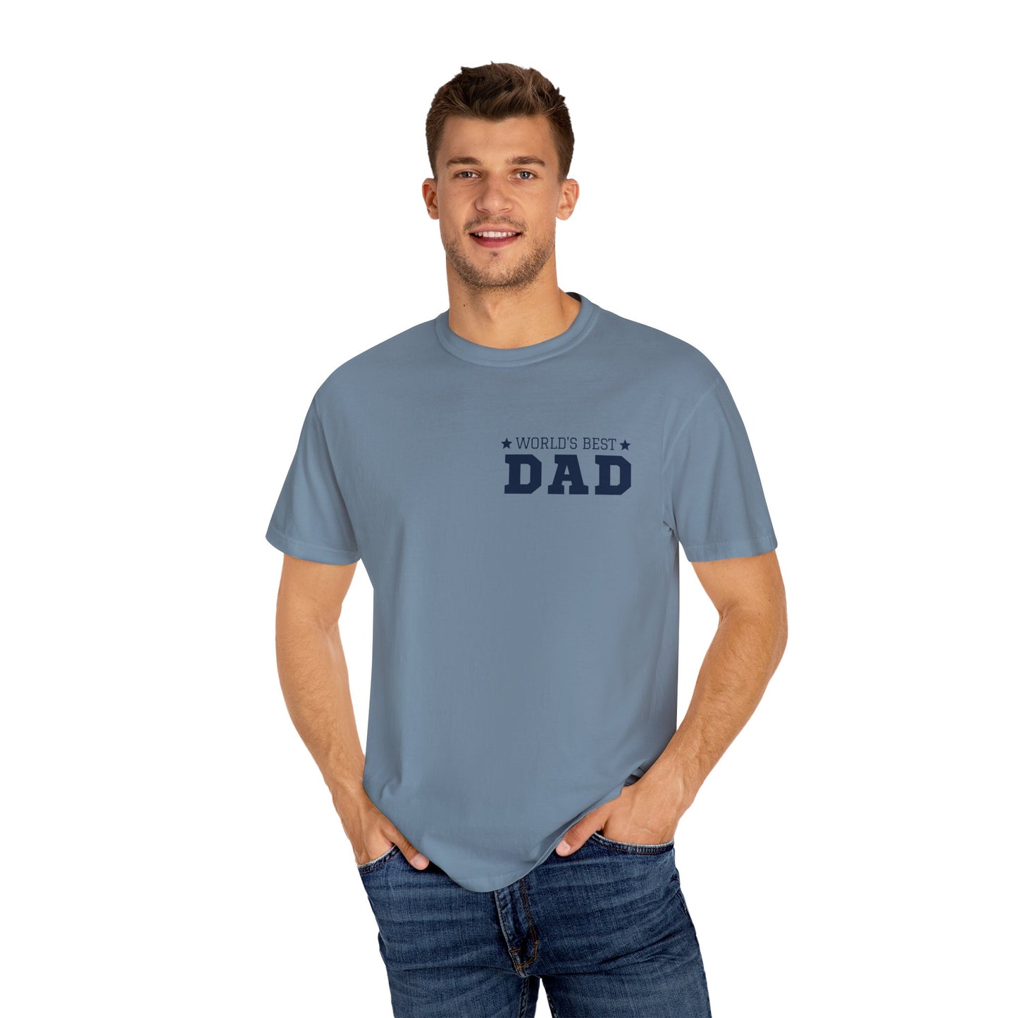 World's Best Dad Unisex Garment-Dyed T-shirt - Casual Father's Day Gift