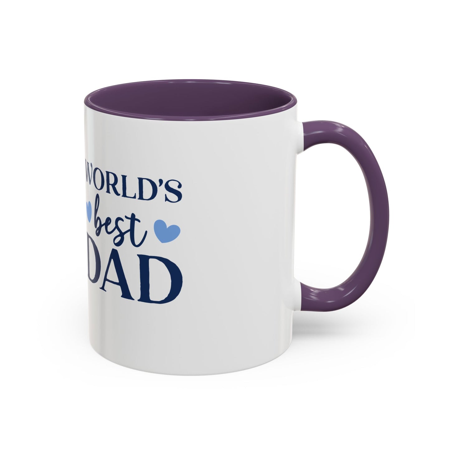 World's Best Dad Accent Coffee Mug | Gift for Father's Day, Coffee Lovers, Dad's Birthday, Home & Office Decor