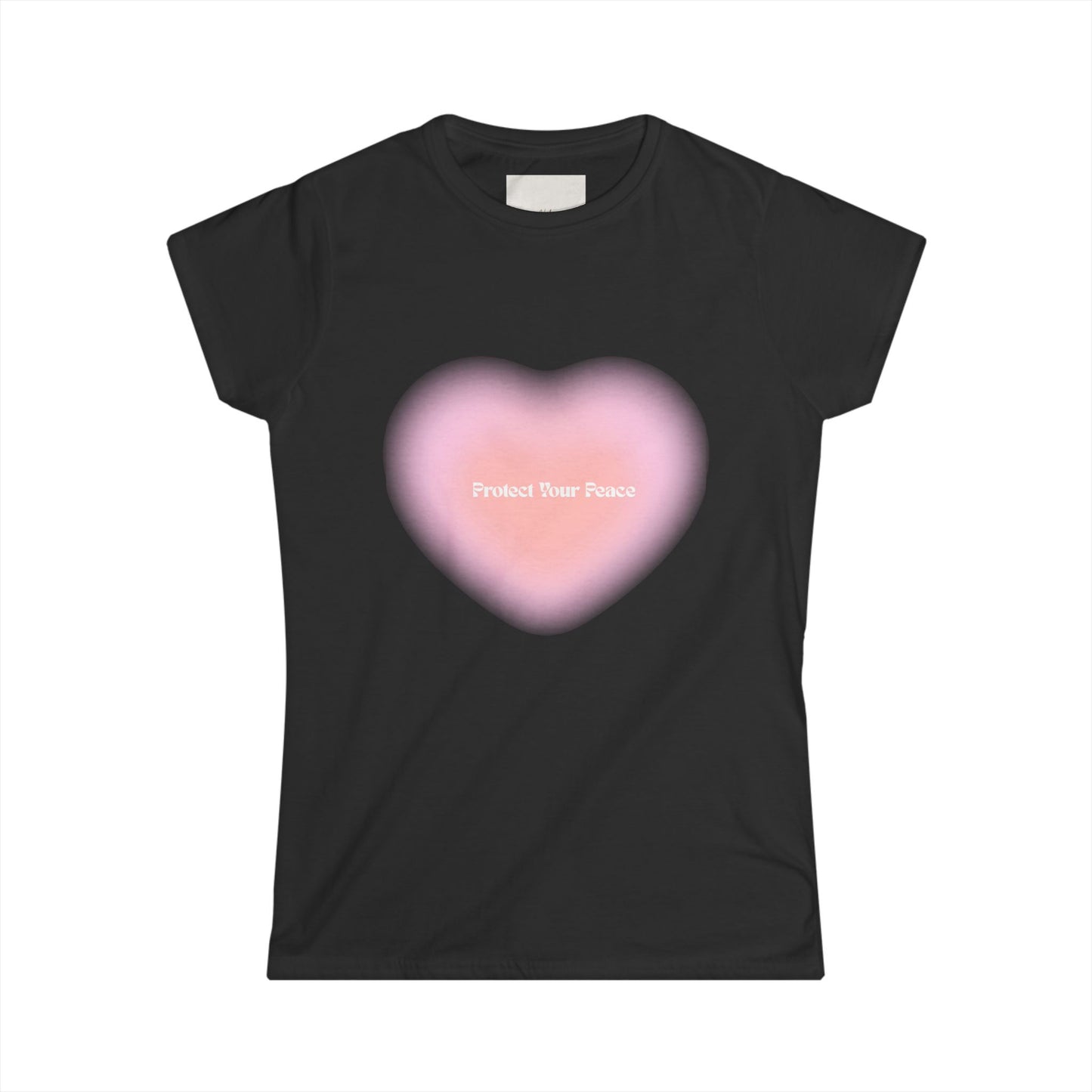 Protect Your Peace Women's Softstyle Tee - Comfortable Casual Wear for Mindfulness and Self-Care