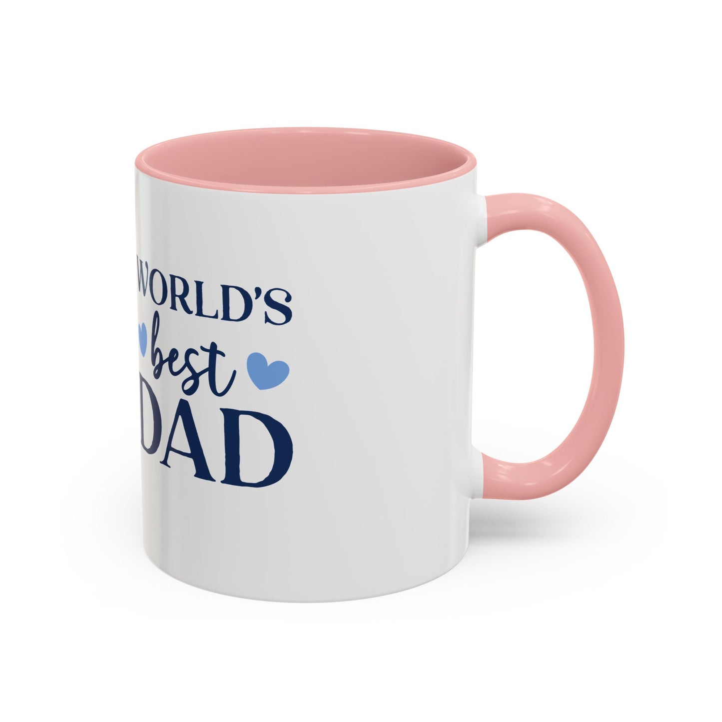 World's Best Dad Accent Coffee Mug | Gift for Father's Day, Coffee Lovers, Dad's Birthday, Home & Office Decor