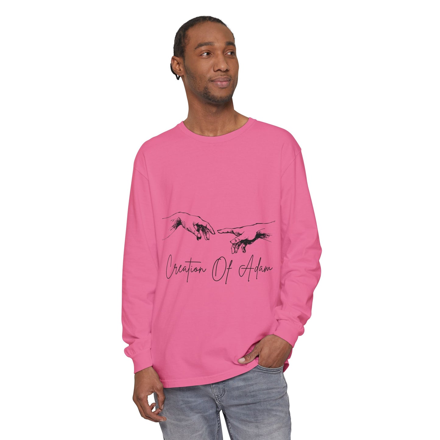 Creation of Adam Long Sleeve T-Shirt - Unisex Art Tee