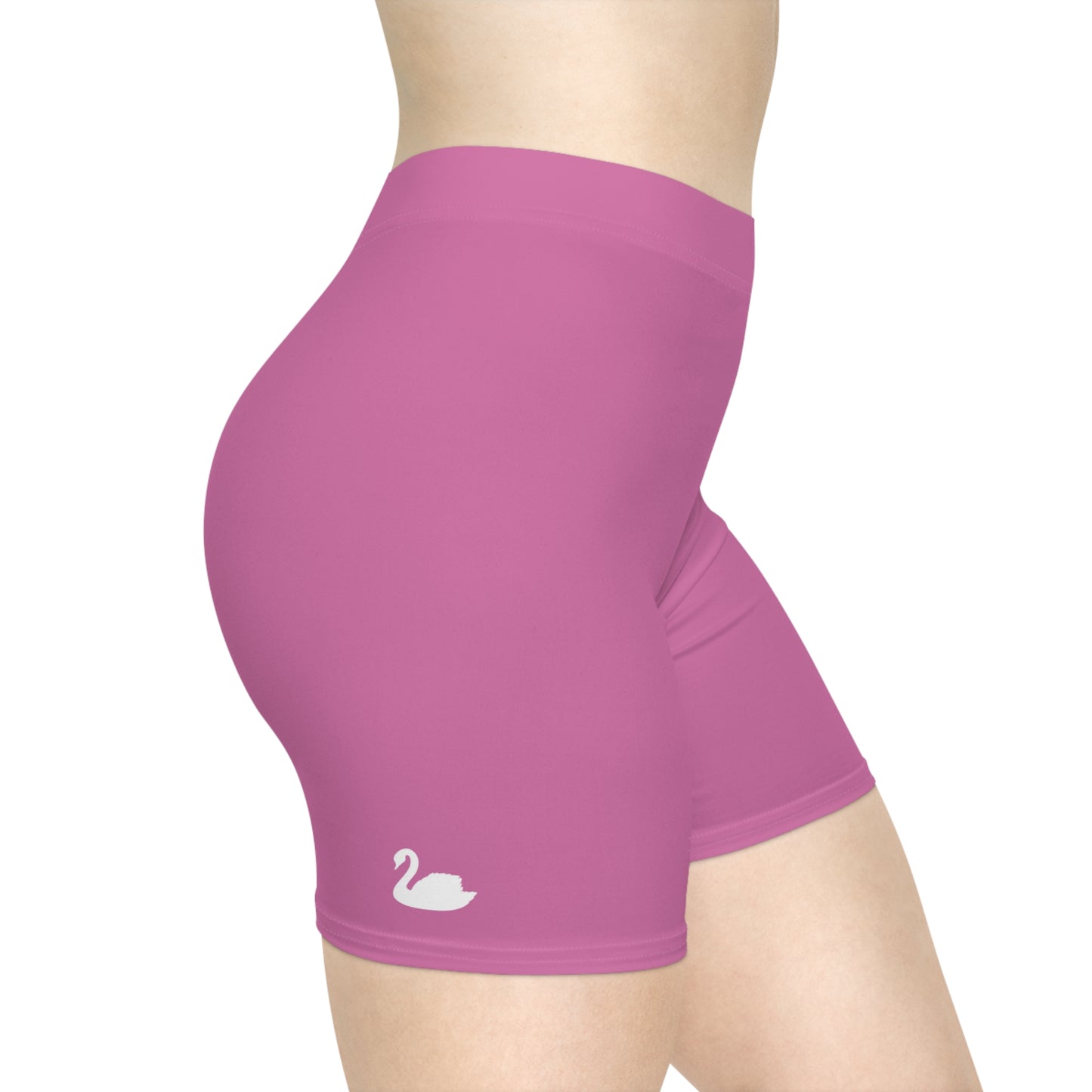 Swan Design Women's Biker Shorts - Perfect for Active Lifestyle