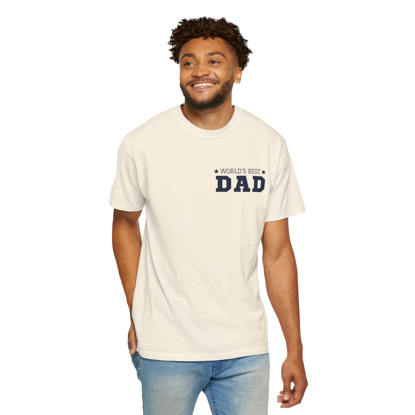 World's Best Dad Unisex Garment-Dyed T-shirt - Casual Father's Day Gift