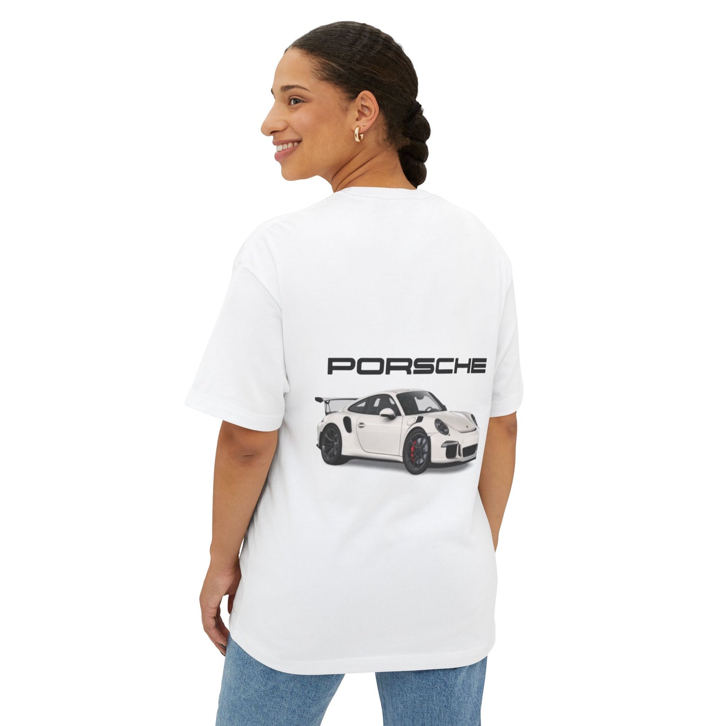 Unisex Oversized Boxy Tee - Porsche Graphic Tee for Car Enthusiasts