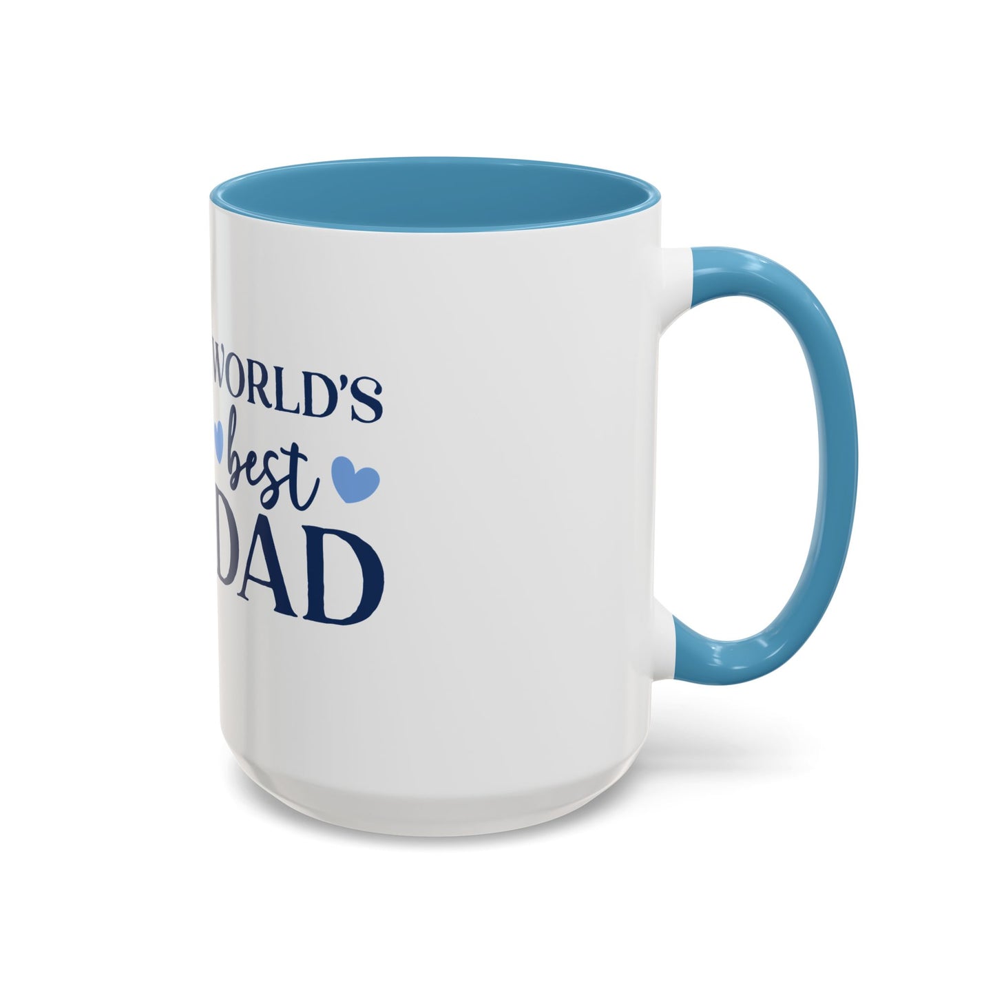 World's Best Dad Accent Coffee Mug | Gift for Father's Day, Coffee Lovers, Dad's Birthday, Home & Office Decor