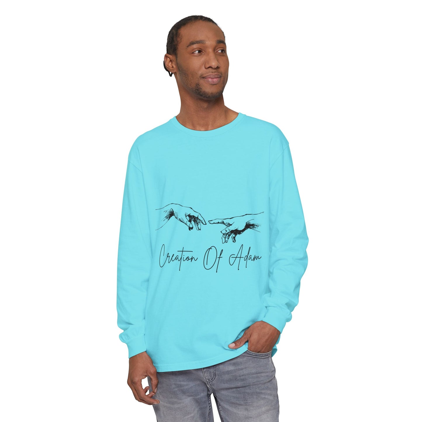 Creation of Adam Long Sleeve T-Shirt - Unisex Art Tee