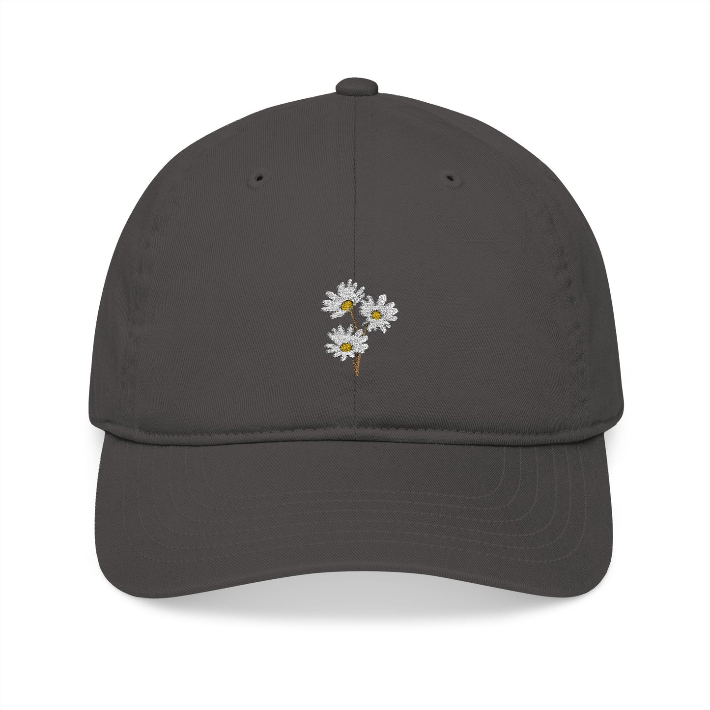 Organic Floral Embroidered Baseball Cap - Eco-Friendly Stylish Hat