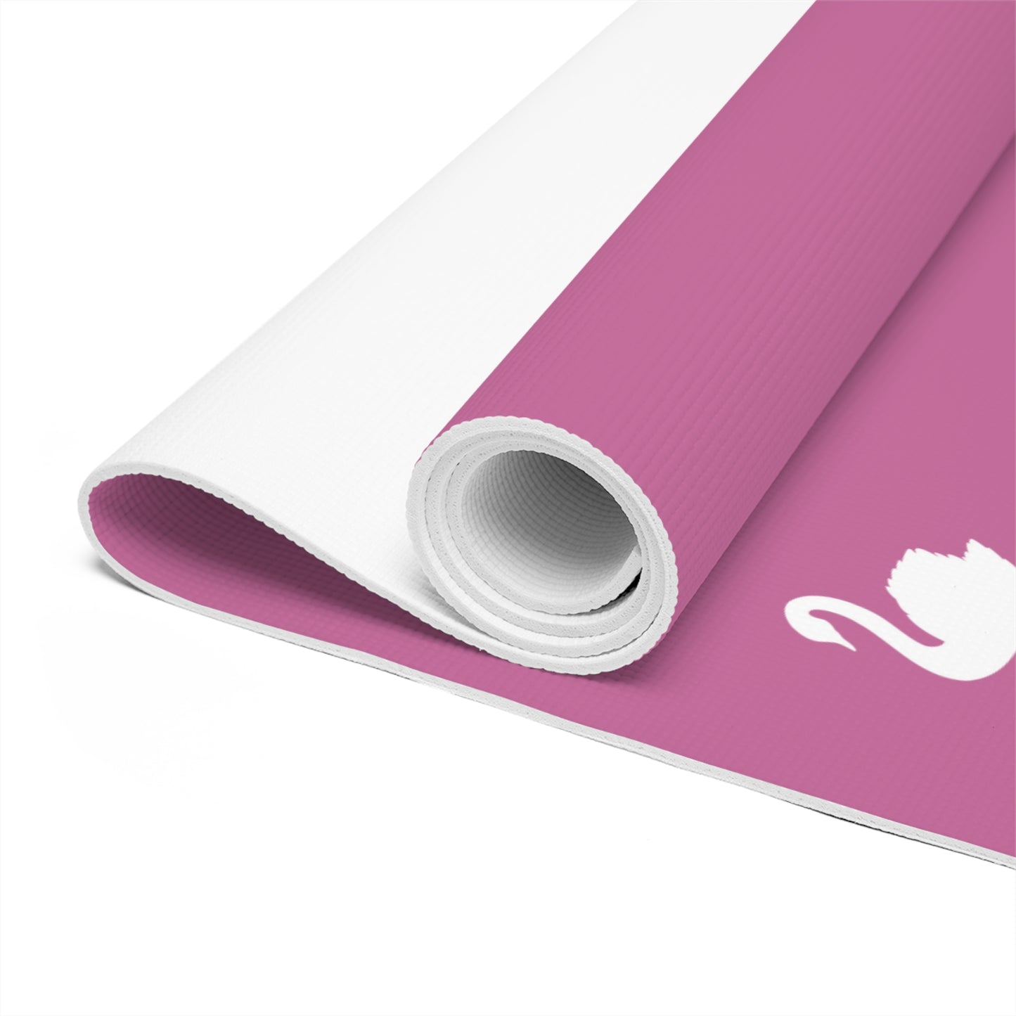 Pink Foam Yoga Mat with swan Design - Ideal for Home Practice & Yoga Lovers