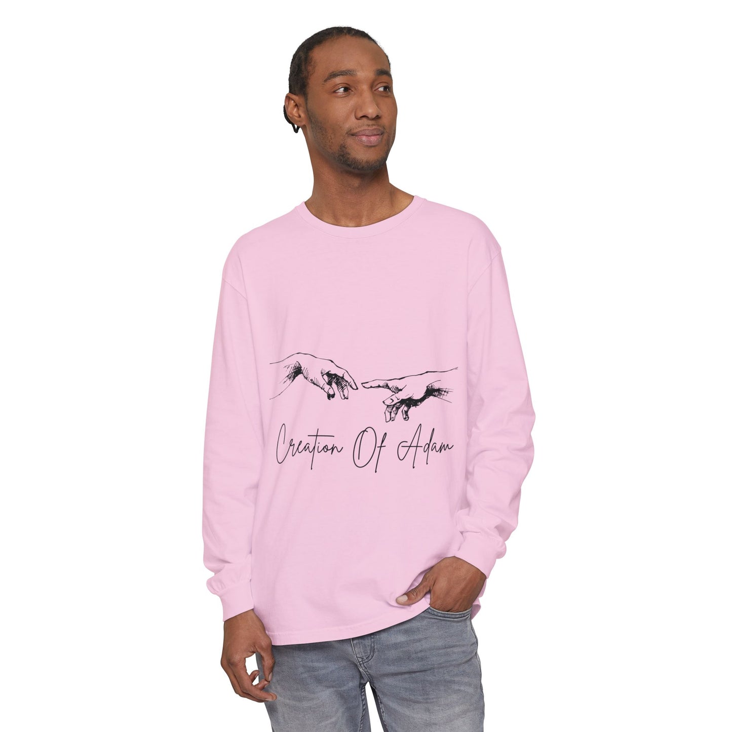 Creation of Adam Long Sleeve T-Shirt - Unisex Art Tee