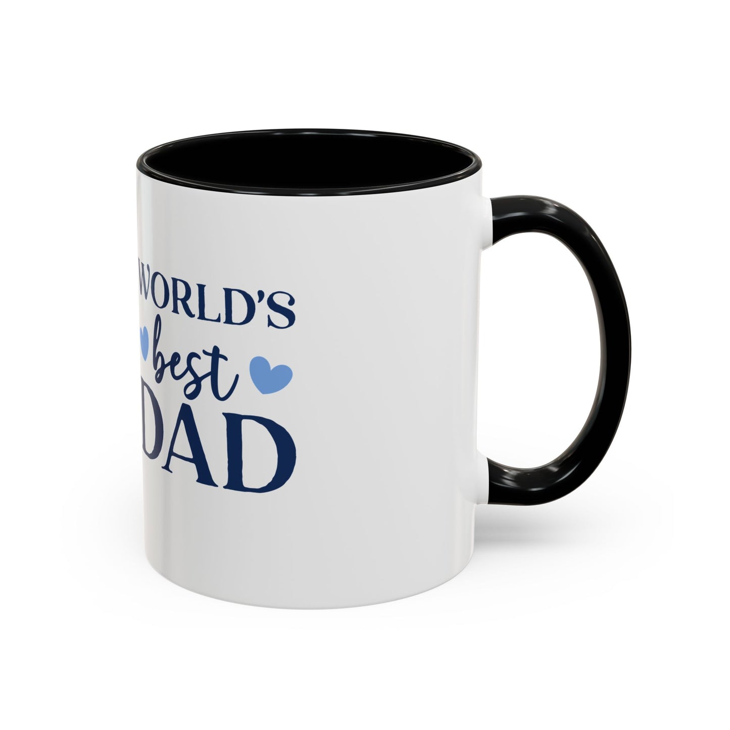 World's Best Dad Accent Coffee Mug | Gift for Father's Day, Coffee Lovers, Dad's Birthday, Home & Office Decor