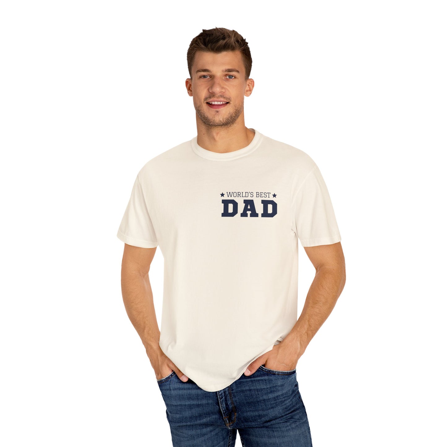 World's Best Dad Unisex Garment-Dyed T-shirt - Casual Father's Day Gift