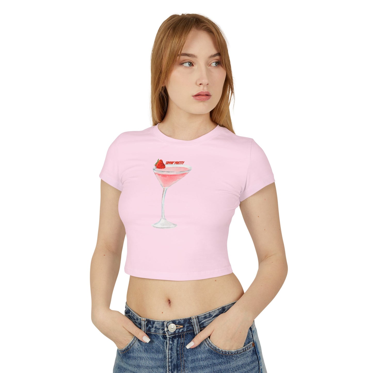 Sassy Cocktail Baby Tee - Perfect for Girls' Night Out