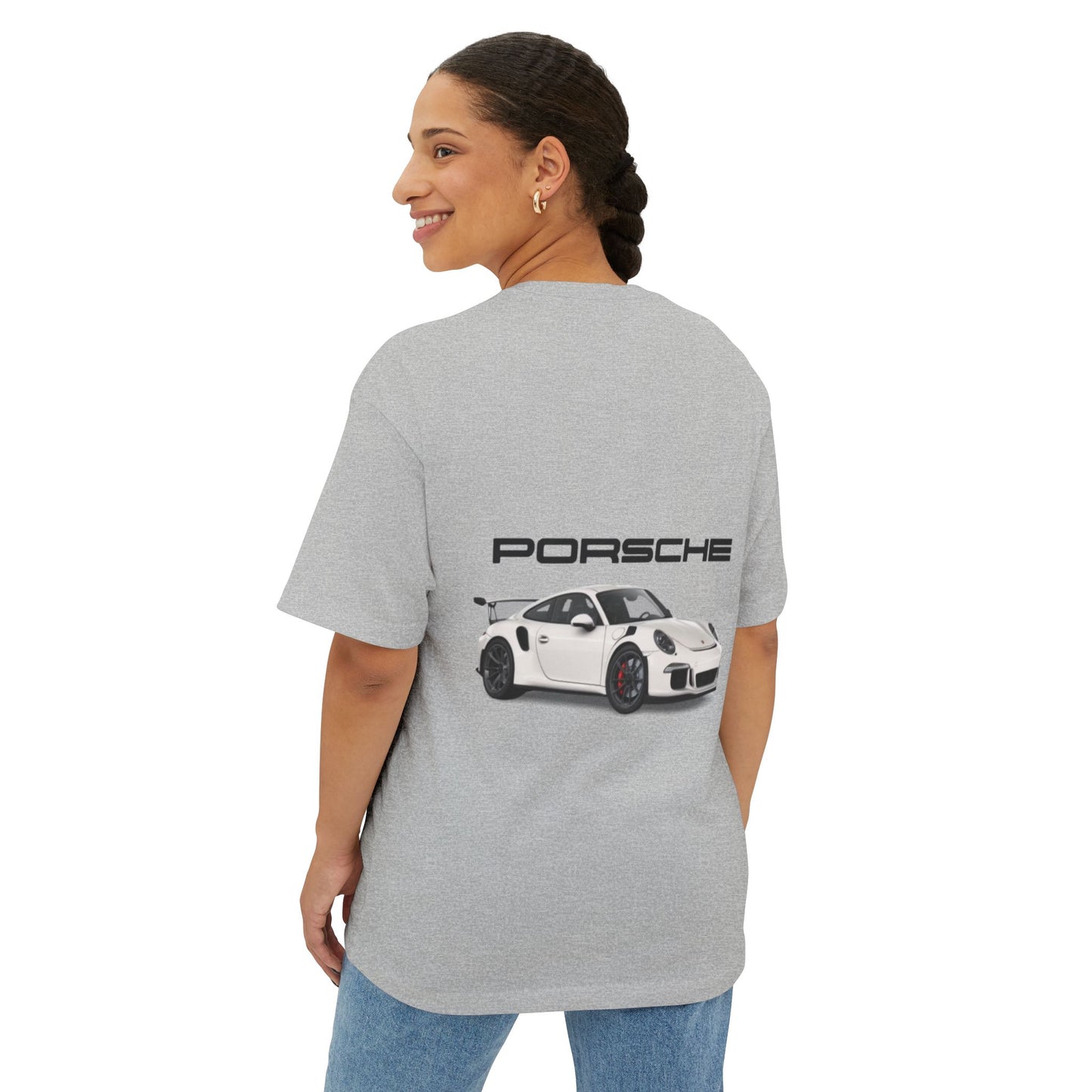 Unisex Oversized Boxy Tee - Porsche Graphic Tee for Car Enthusiasts
