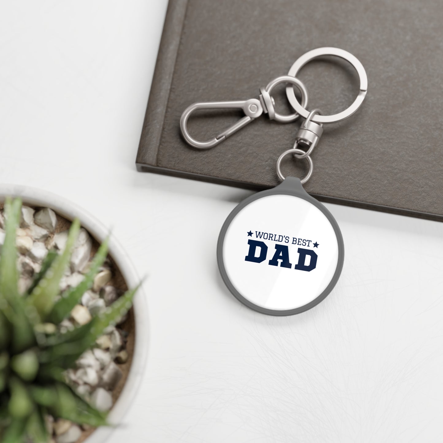 World's Best Dad Keyring Tag - Perfect Gift for Father's Day & Dads