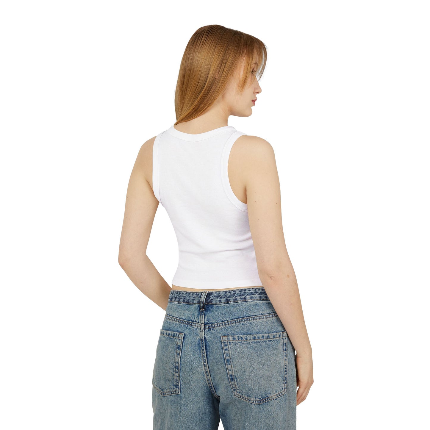 Floral Women's Racer Tank Top - Perfect for Summer Outings