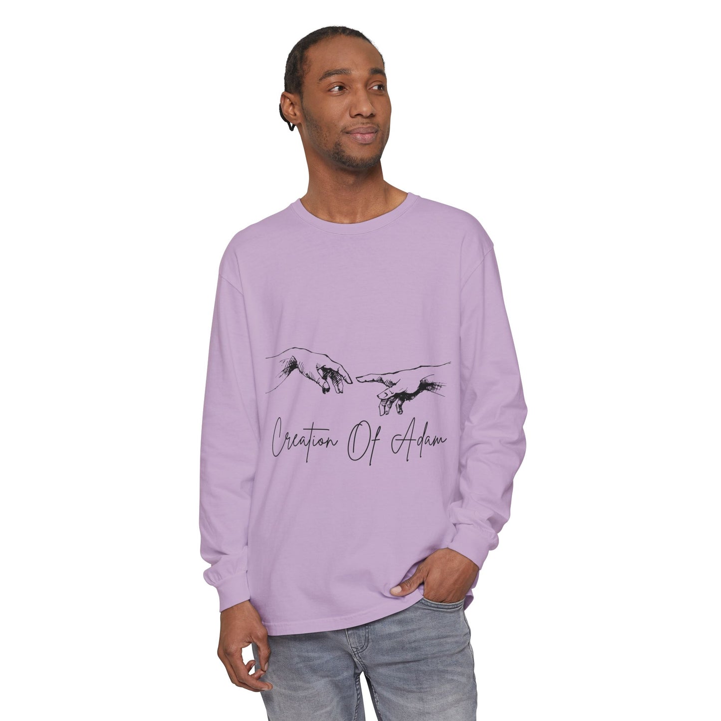 Creation of Adam Long Sleeve T-Shirt - Unisex Art Tee