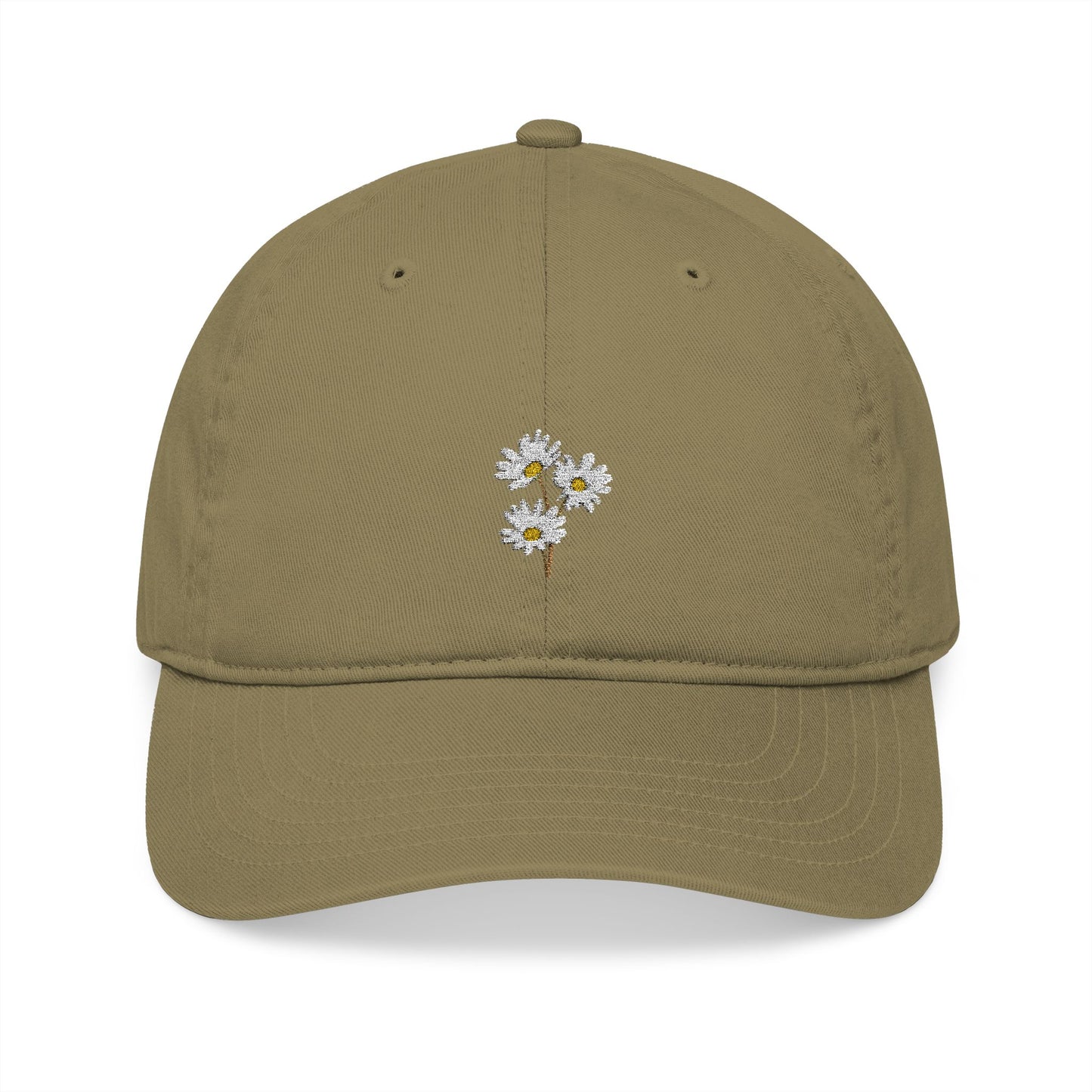 Organic Floral Embroidered Baseball Cap - Eco-Friendly Stylish Hat