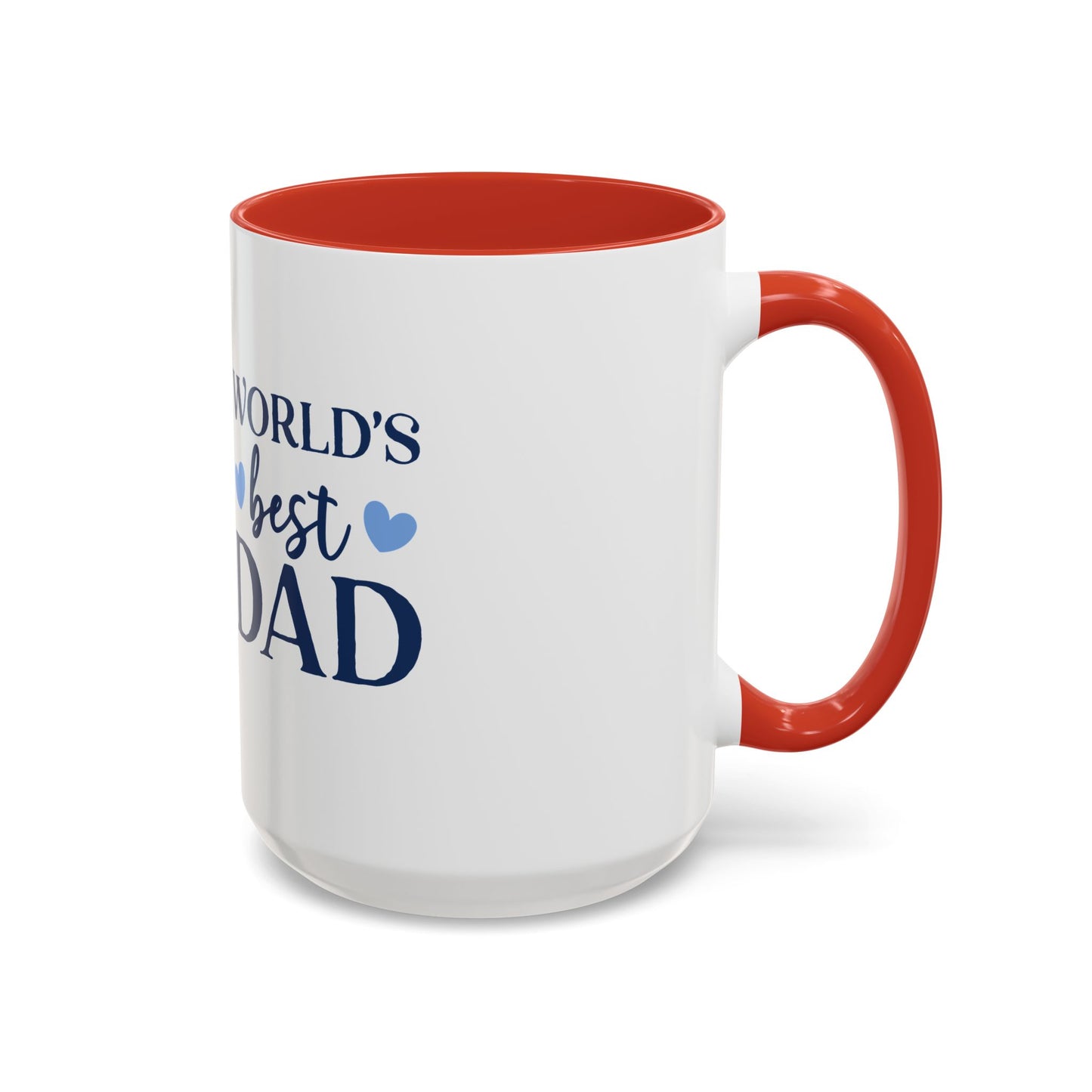 World's Best Dad Accent Coffee Mug | Gift for Father's Day, Coffee Lovers, Dad's Birthday, Home & Office Decor