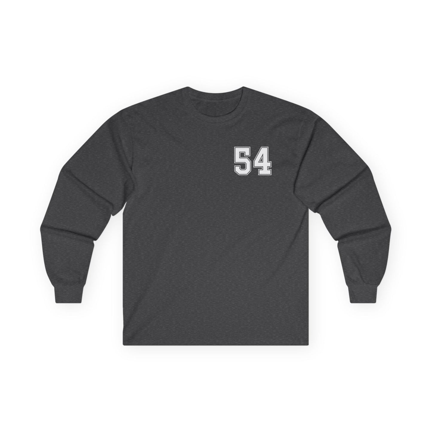 Unisex Long Sleeve Tee - Sporty Number 54 Shirt for Casual Wear