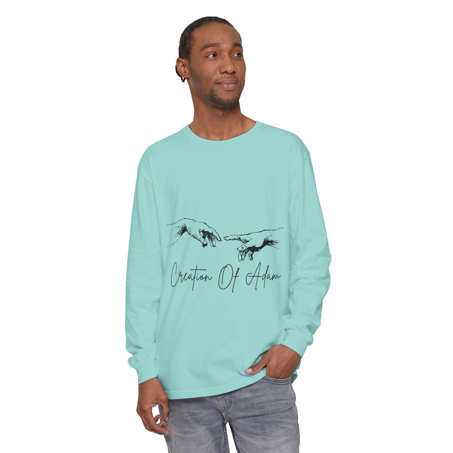 Creation of Adam Long Sleeve T-Shirt - Unisex Art Tee