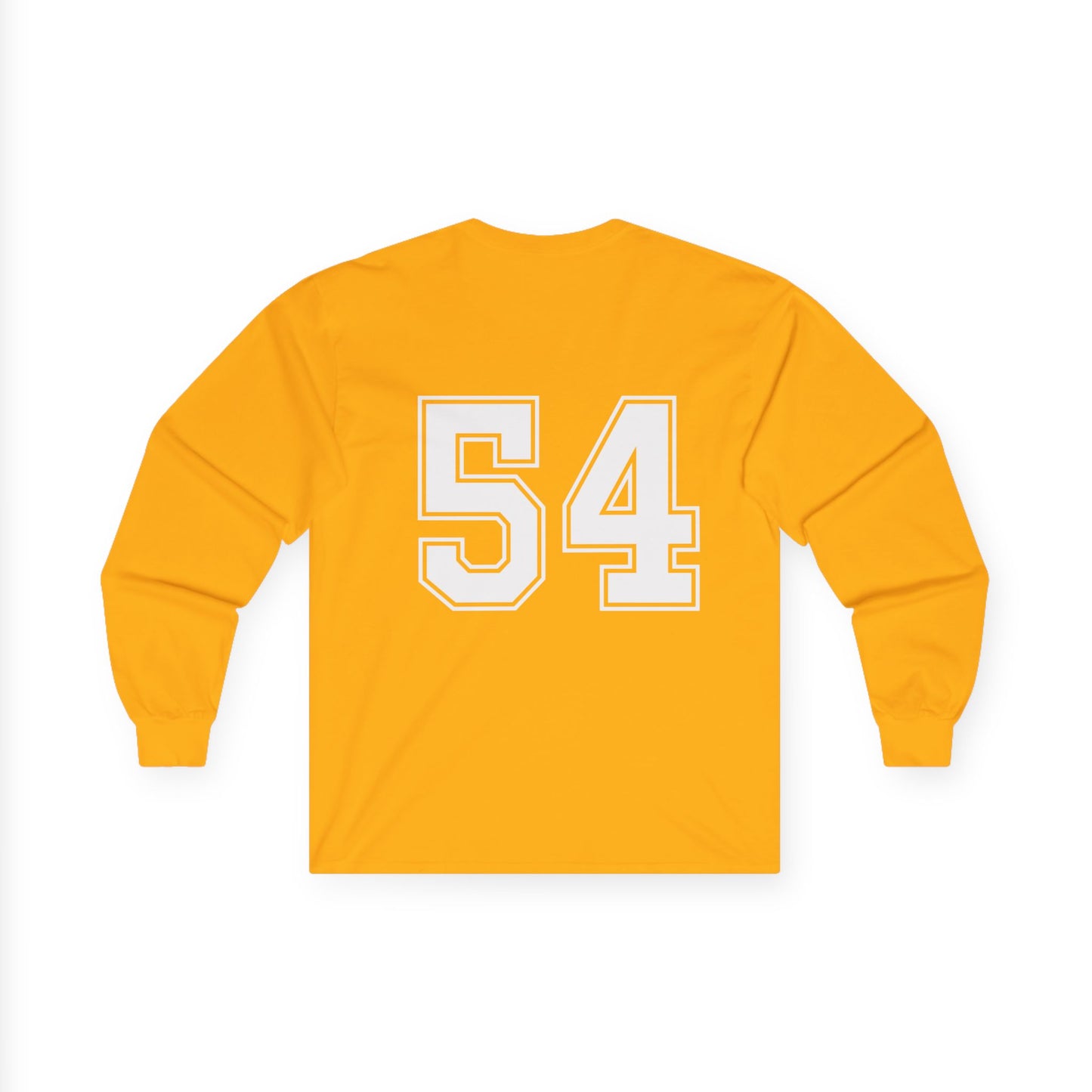 Unisex Long Sleeve Tee - Sporty Number 54 Shirt for Casual Wear