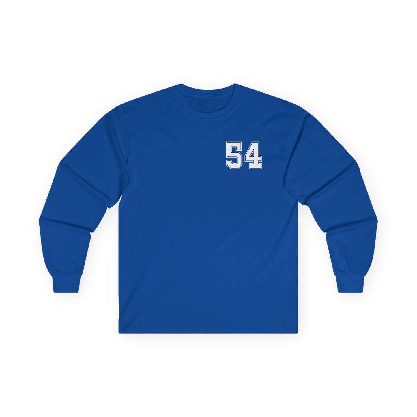 Unisex Long Sleeve Tee - Sporty Number 54 Shirt for Casual Wear