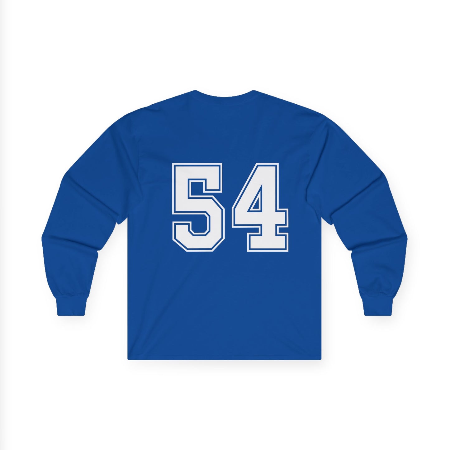 Unisex Long Sleeve Tee - Sporty Number 54 Shirt for Casual Wear