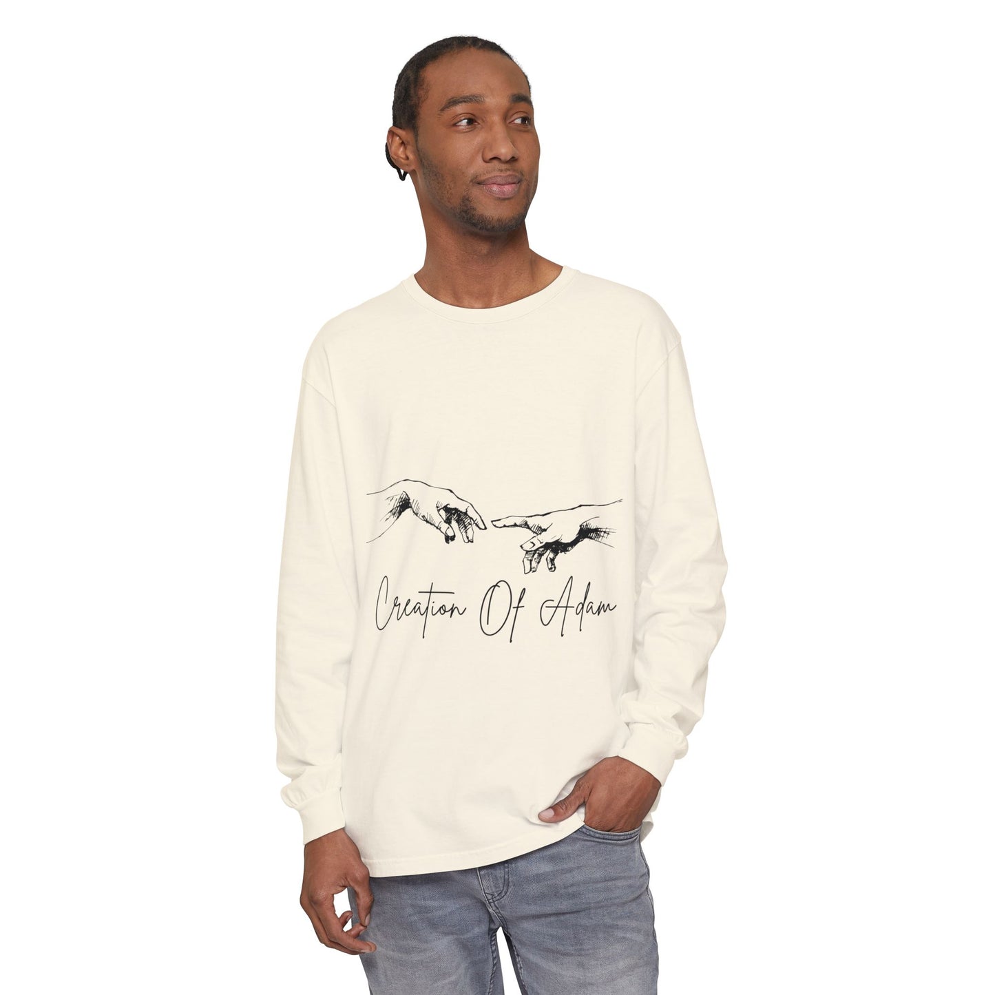 Creation of Adam Long Sleeve T-Shirt - Unisex Art Tee