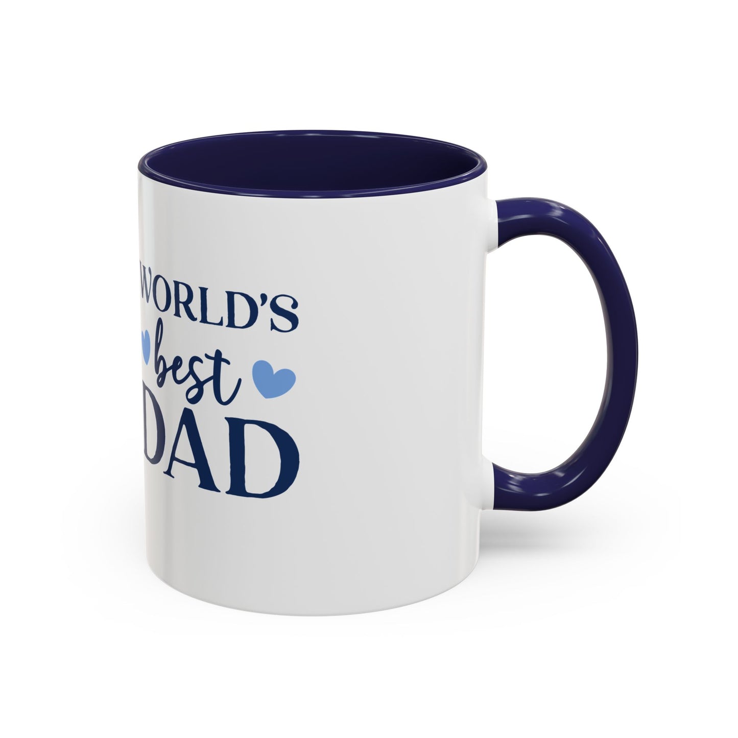 World's Best Dad Accent Coffee Mug | Gift for Father's Day, Coffee Lovers, Dad's Birthday, Home & Office Decor